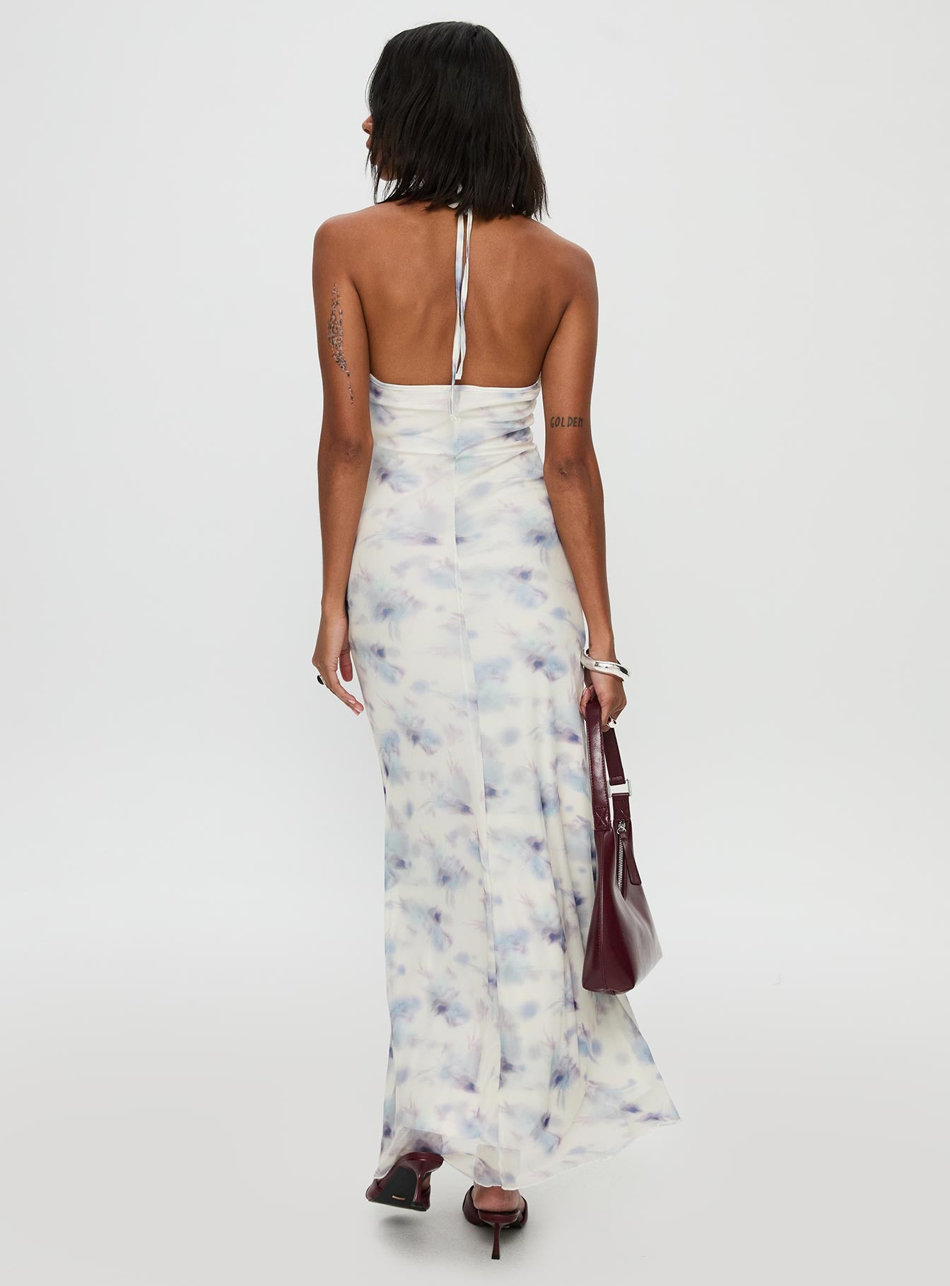 Walk On Water Halter Maxi Dress White - Image 4