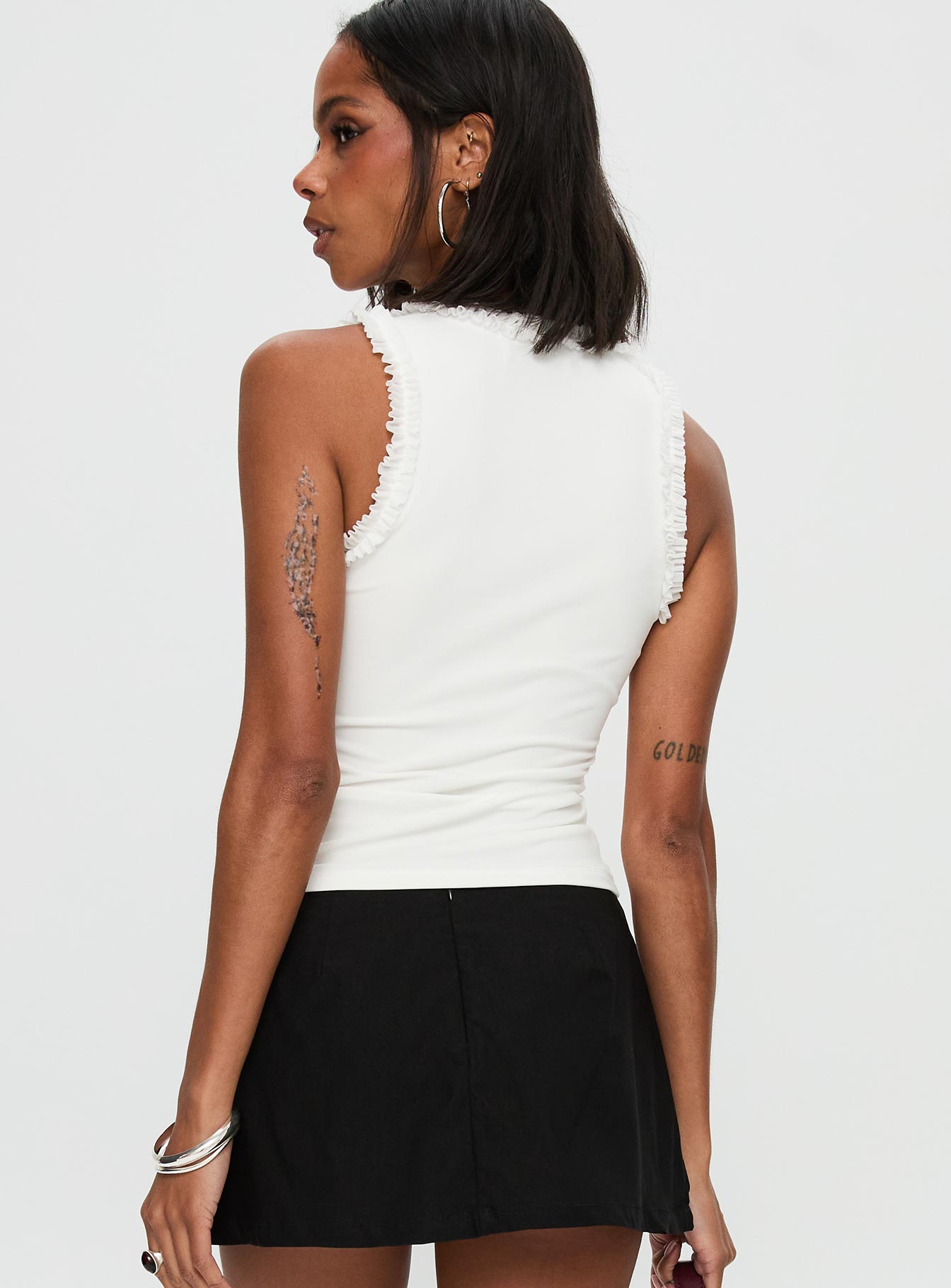 Danyia Frill Top White - Image 5