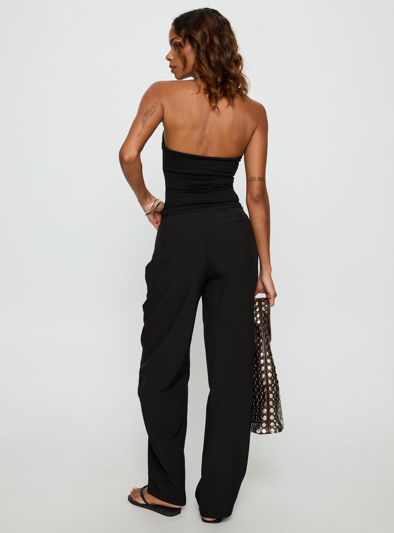 Triffid Barrel Leg Pants Black - Image 5