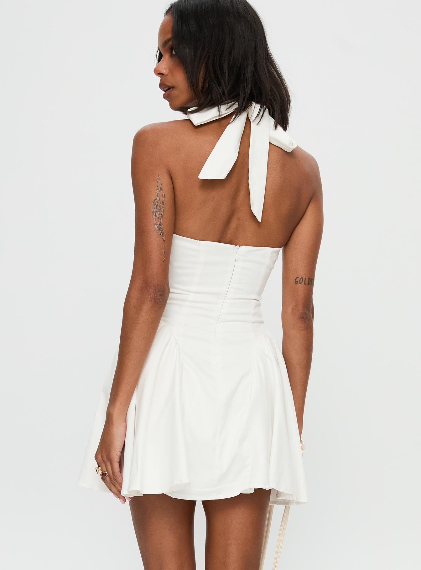 Karisse Halter Mini Dress White - Image 5