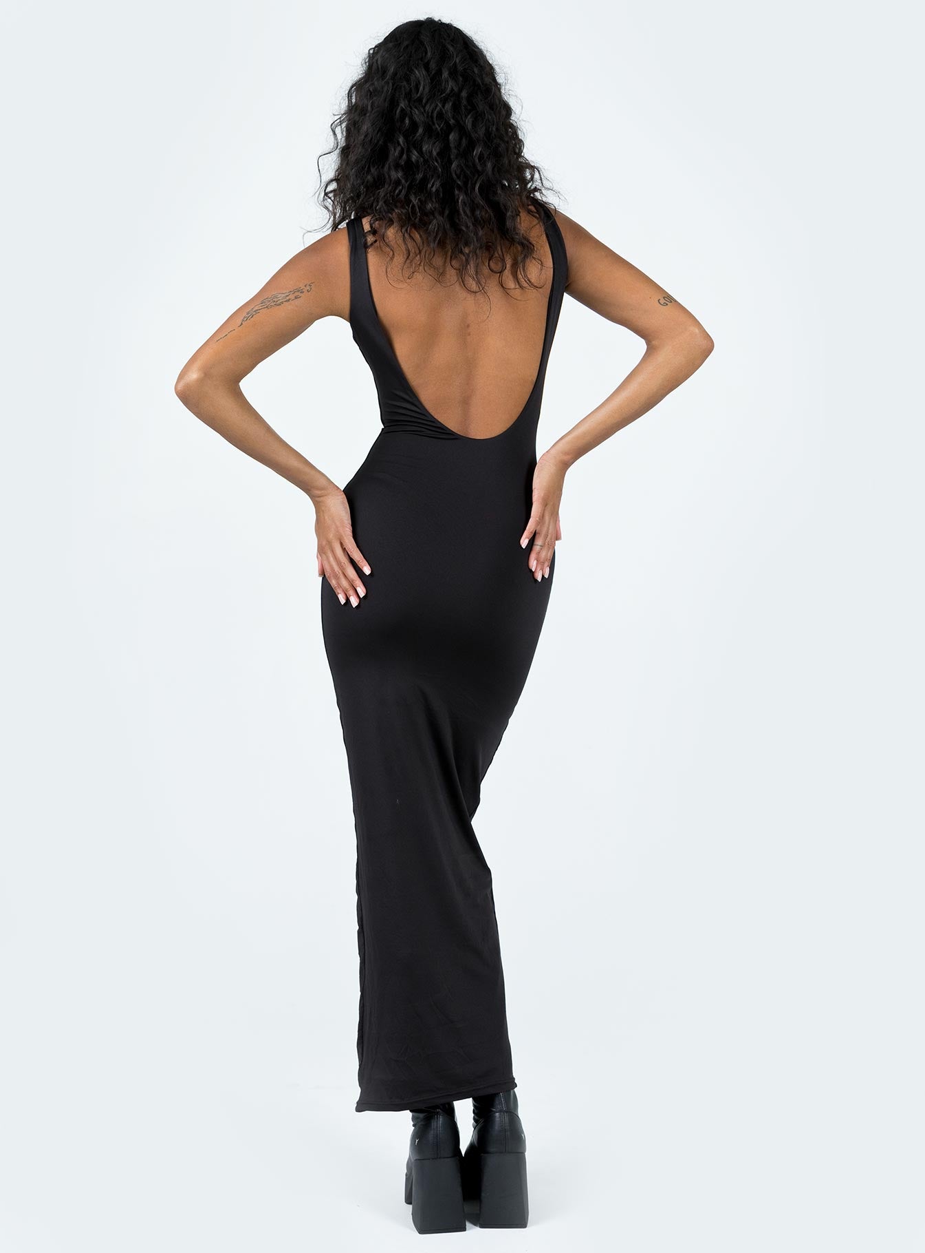 Castling Maxi Dress Black - Image 6