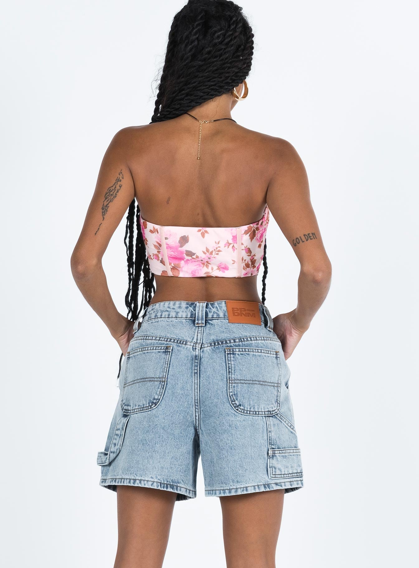 Lou Carpenter Denim Shorts Light Wash Lower Impact - Image 7