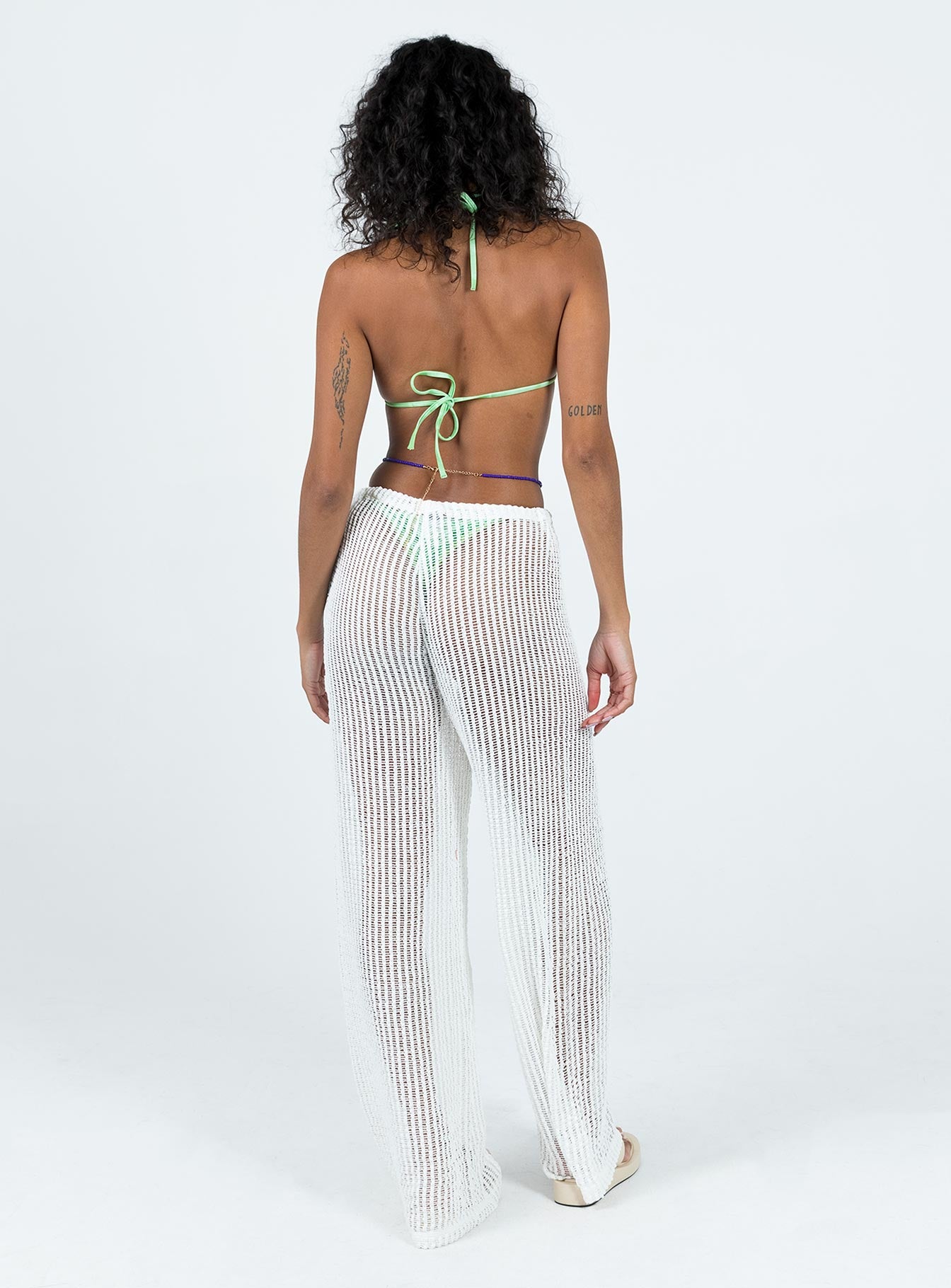 Darcie Knit Pants White - Image 3