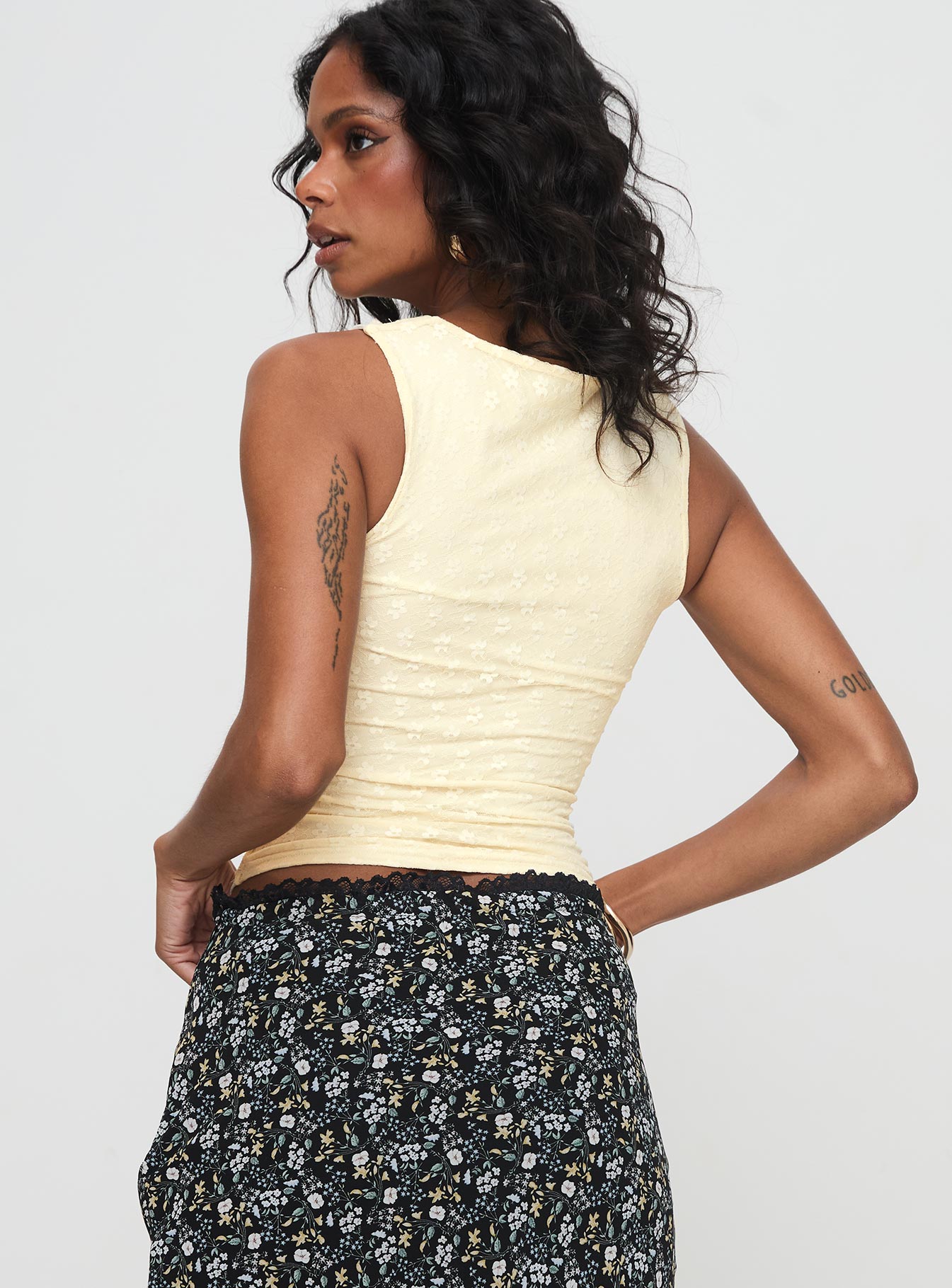Martiney Twisted Tank Top Yellow - Image 5