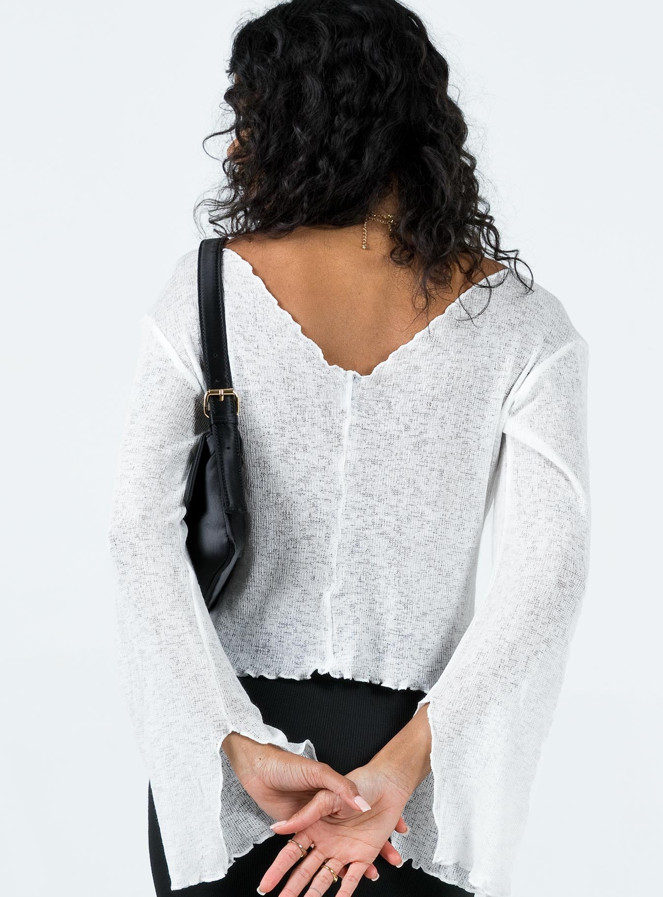 Hawksley Long Sleeve Top White - Image 5