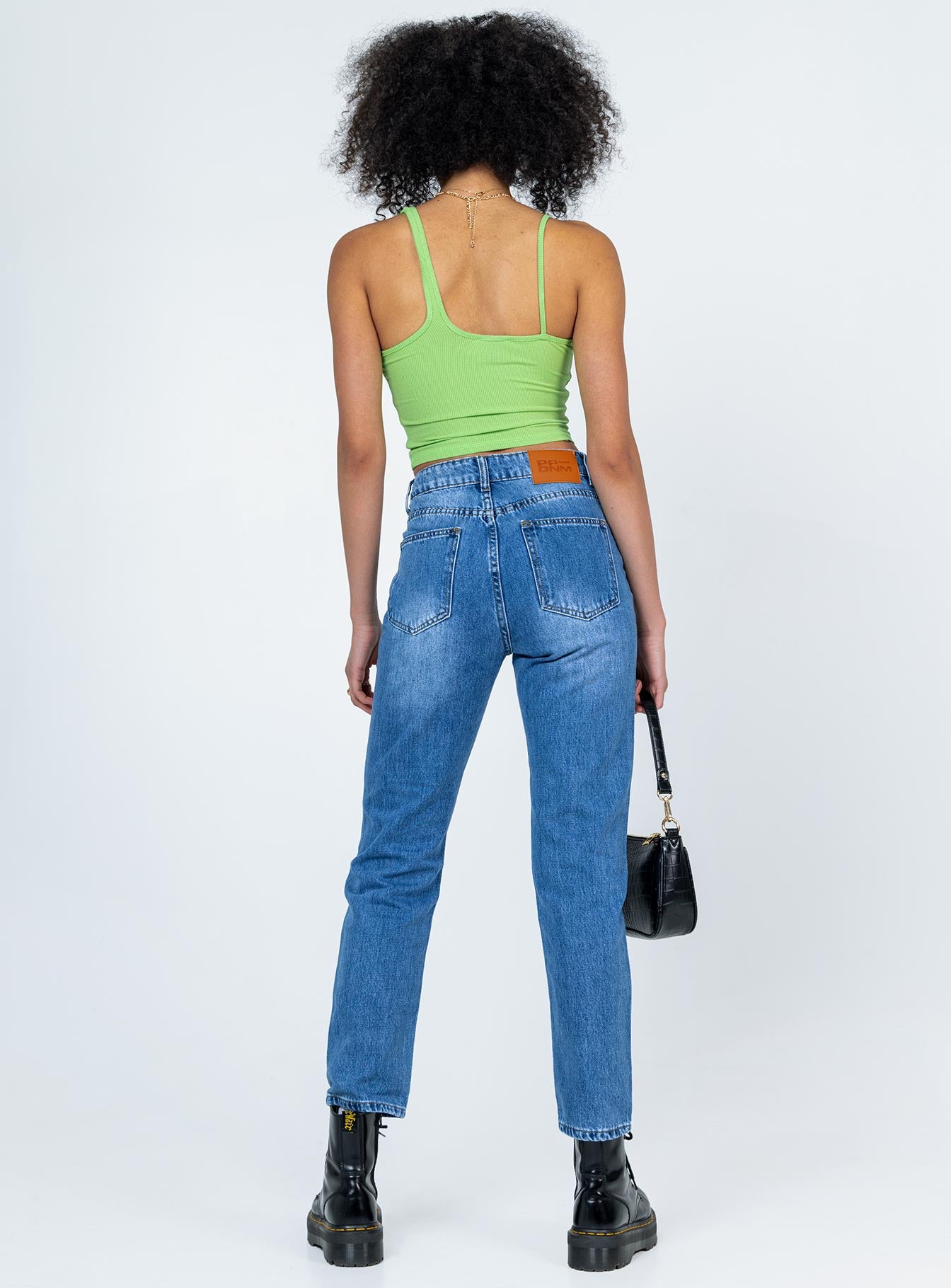 Khaled Skinny Mid Wash Denim Jeans - Image 4