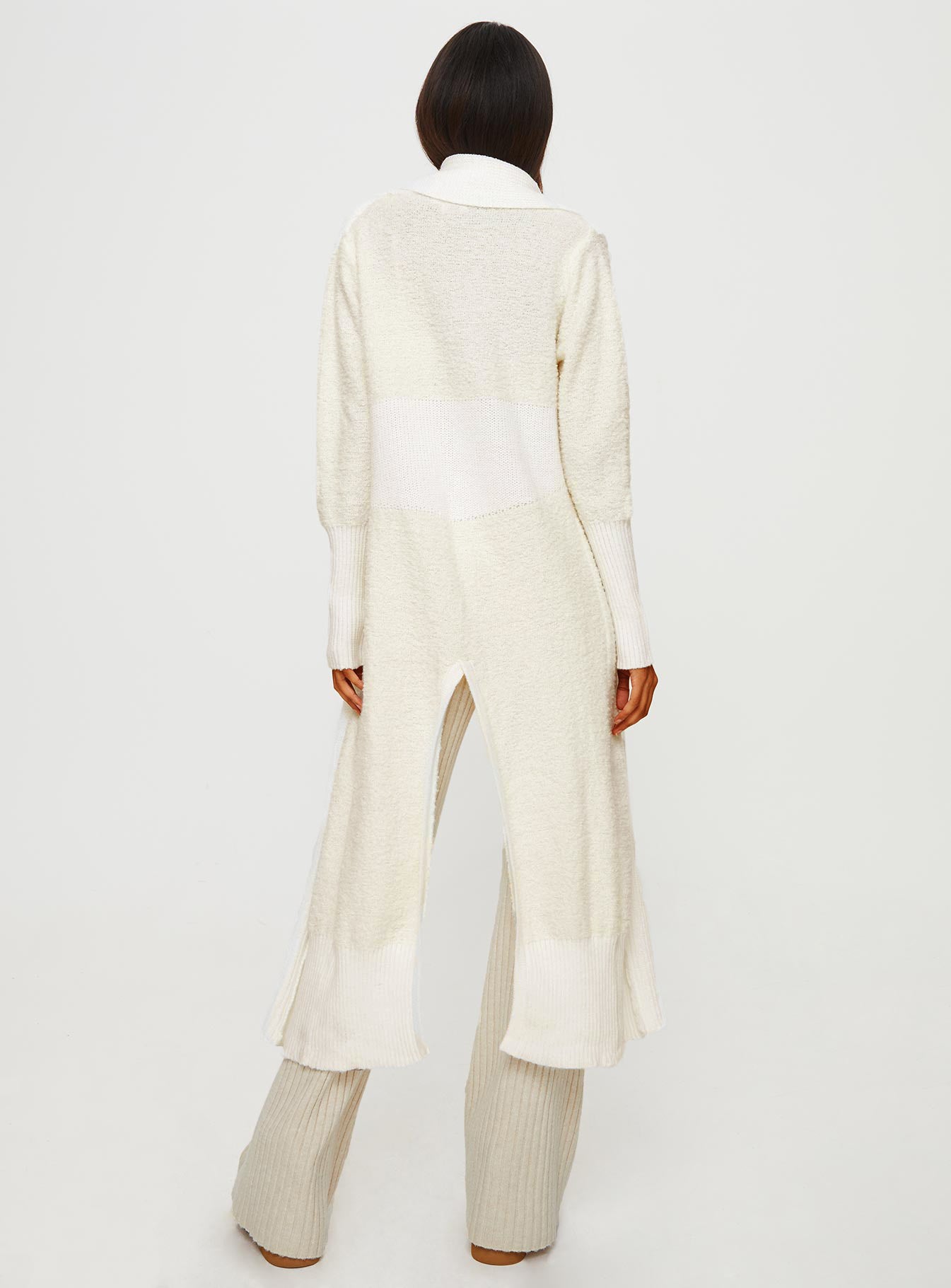 Chelia Longline Cardigan Cream - Image 5