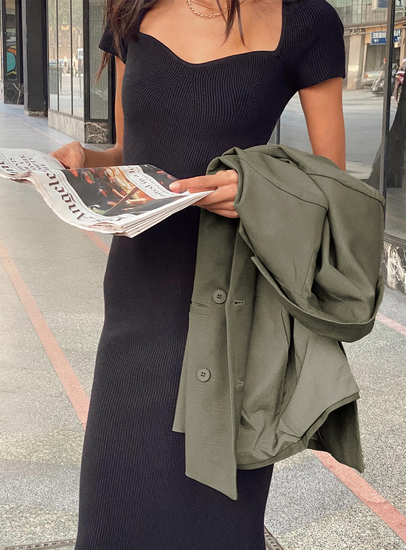 Ellisen Midi Dress Black - Image 7