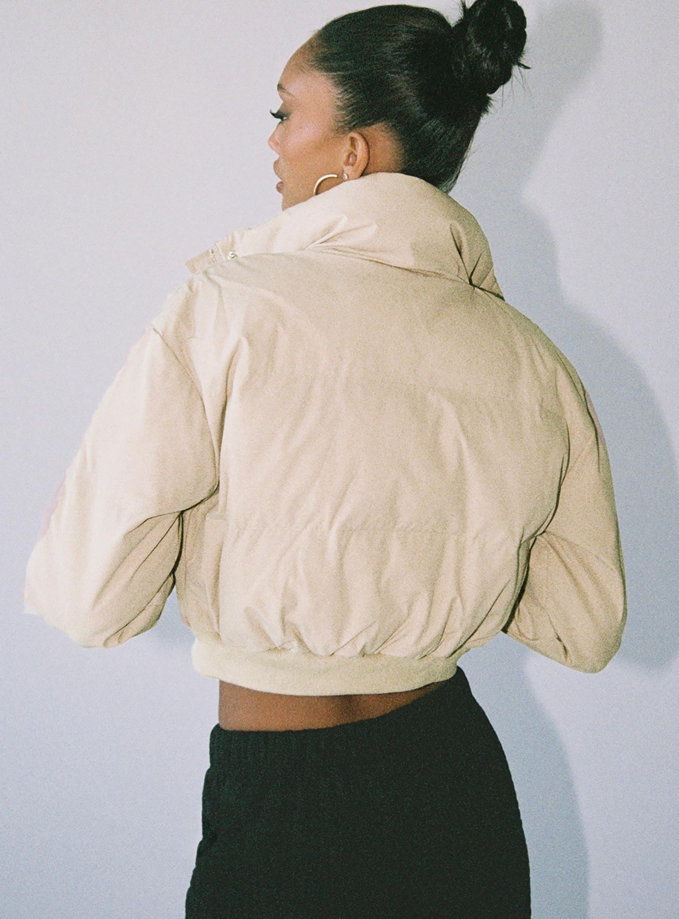 Satori Puffer Jacket Beige - Image 4