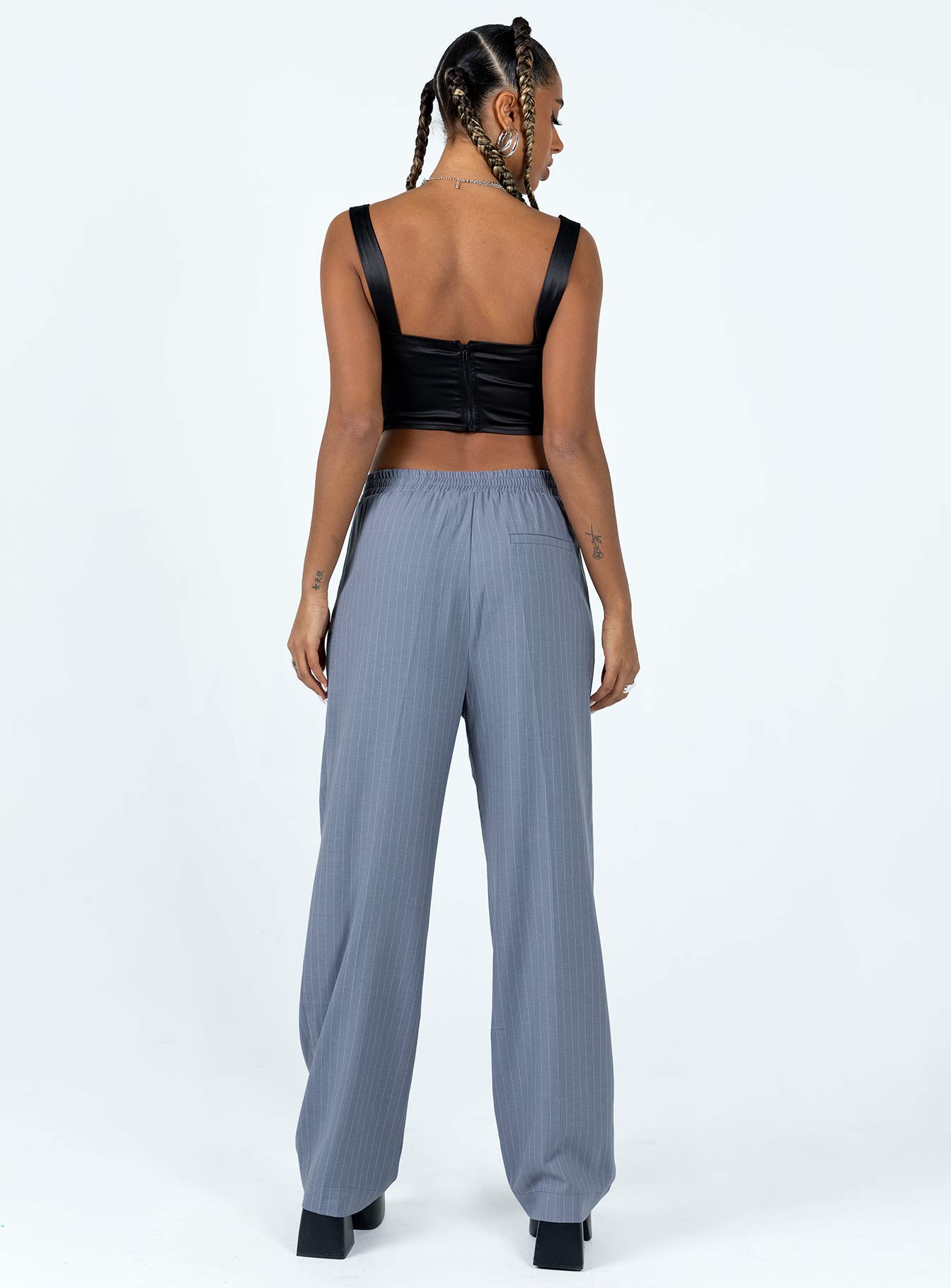 Agyness Pant Slate Pinstripe - Image 4