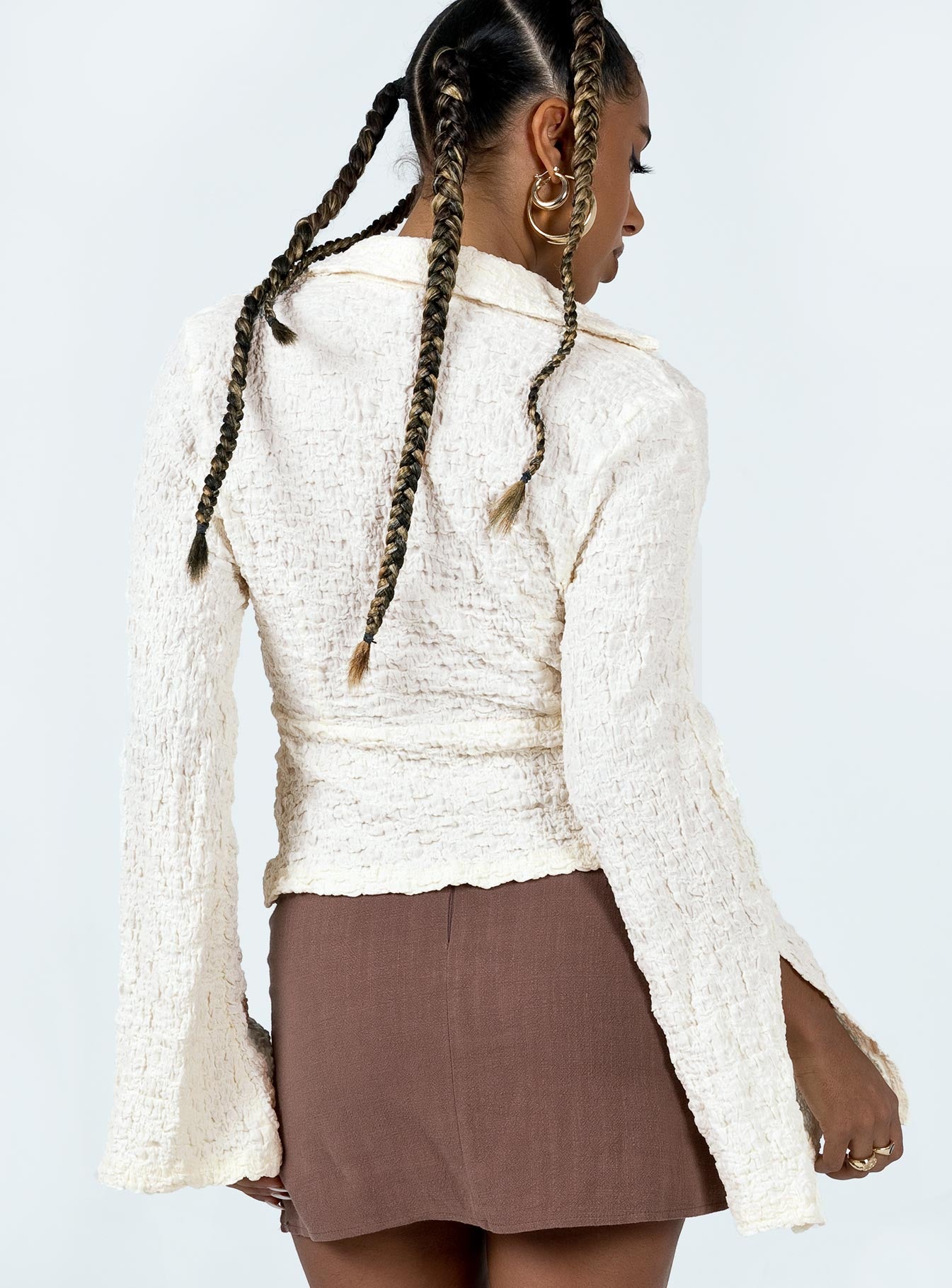 Fairbank Long Sleeve Top Cream - Image 4