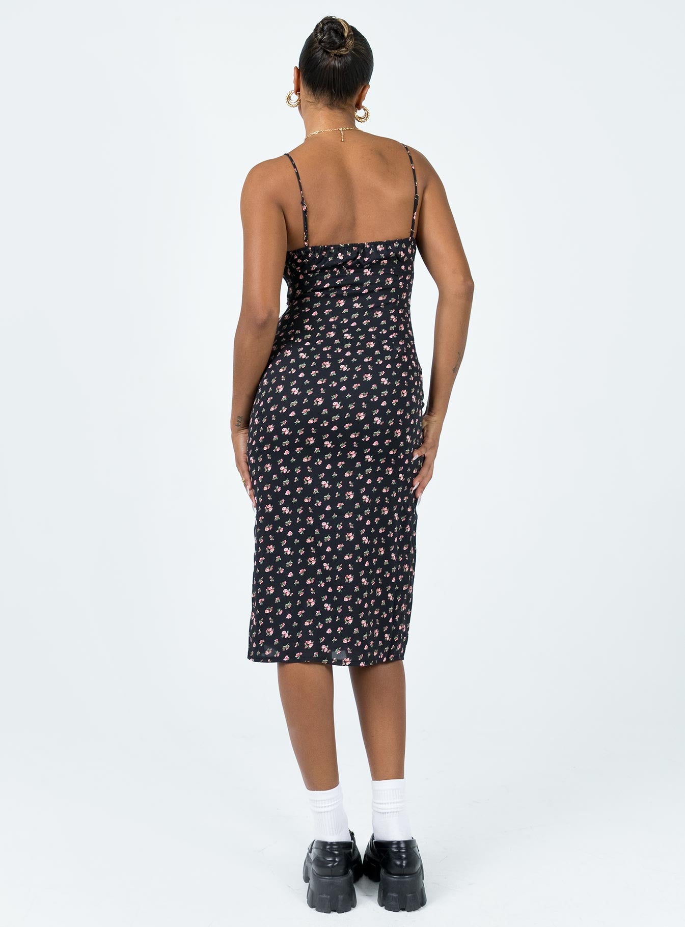 Noda Midi Dress Black / Floral - Image 5