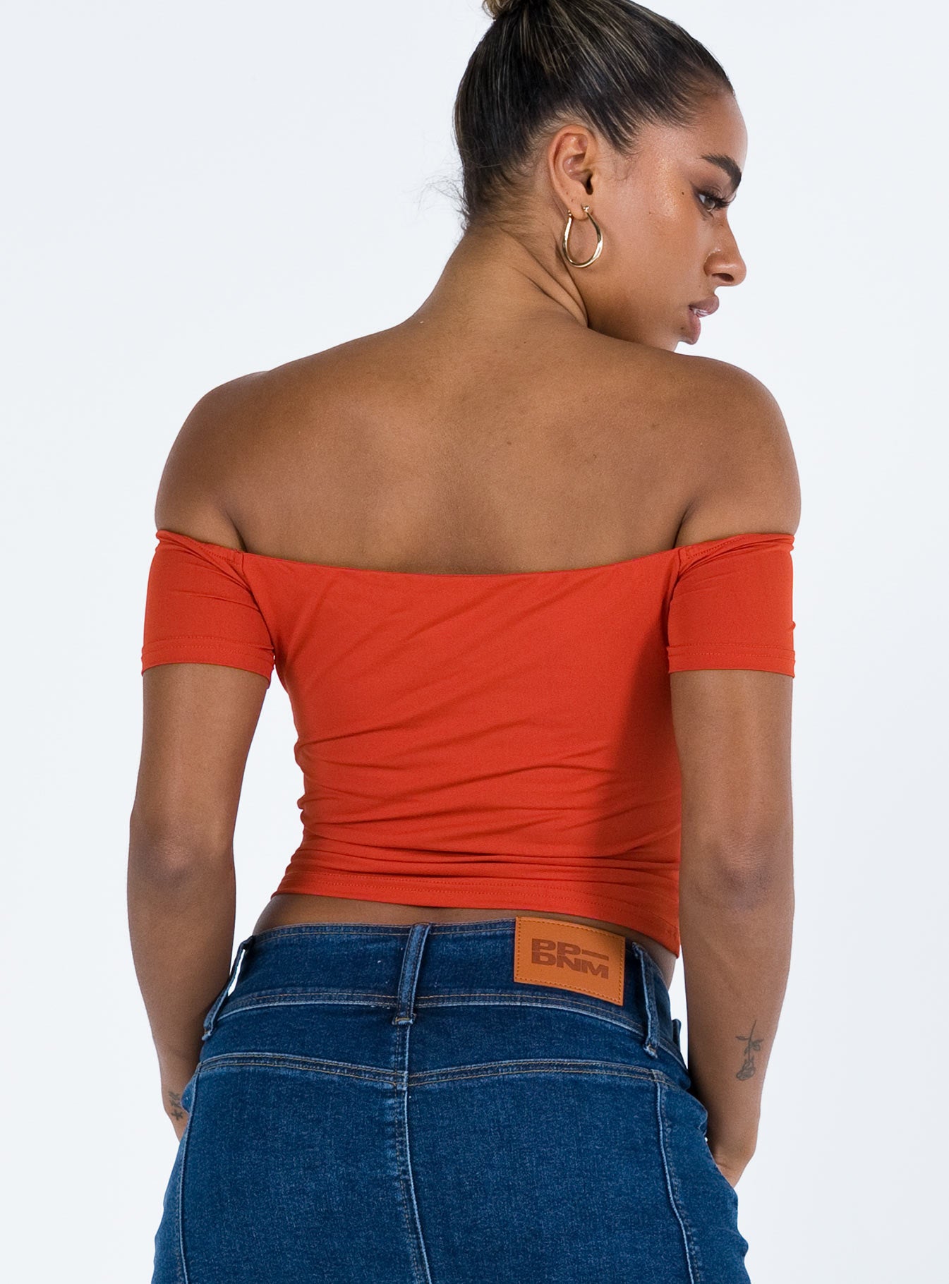 Dalya Off The Shoulder Top Red - Image 4