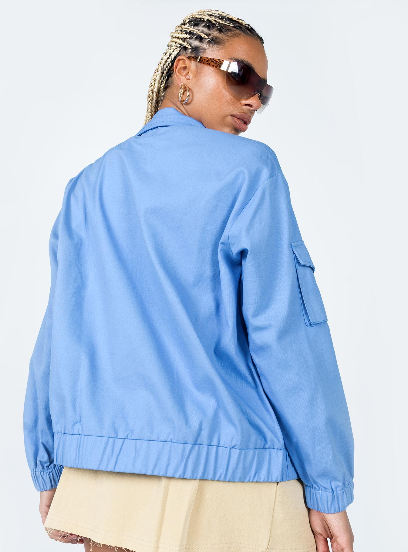 The Eva Bomber Jacket Blue - Image 4