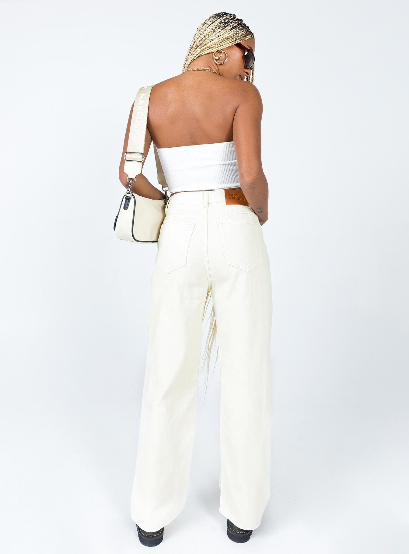 Hailie Denim Jeans Cream - Image 4