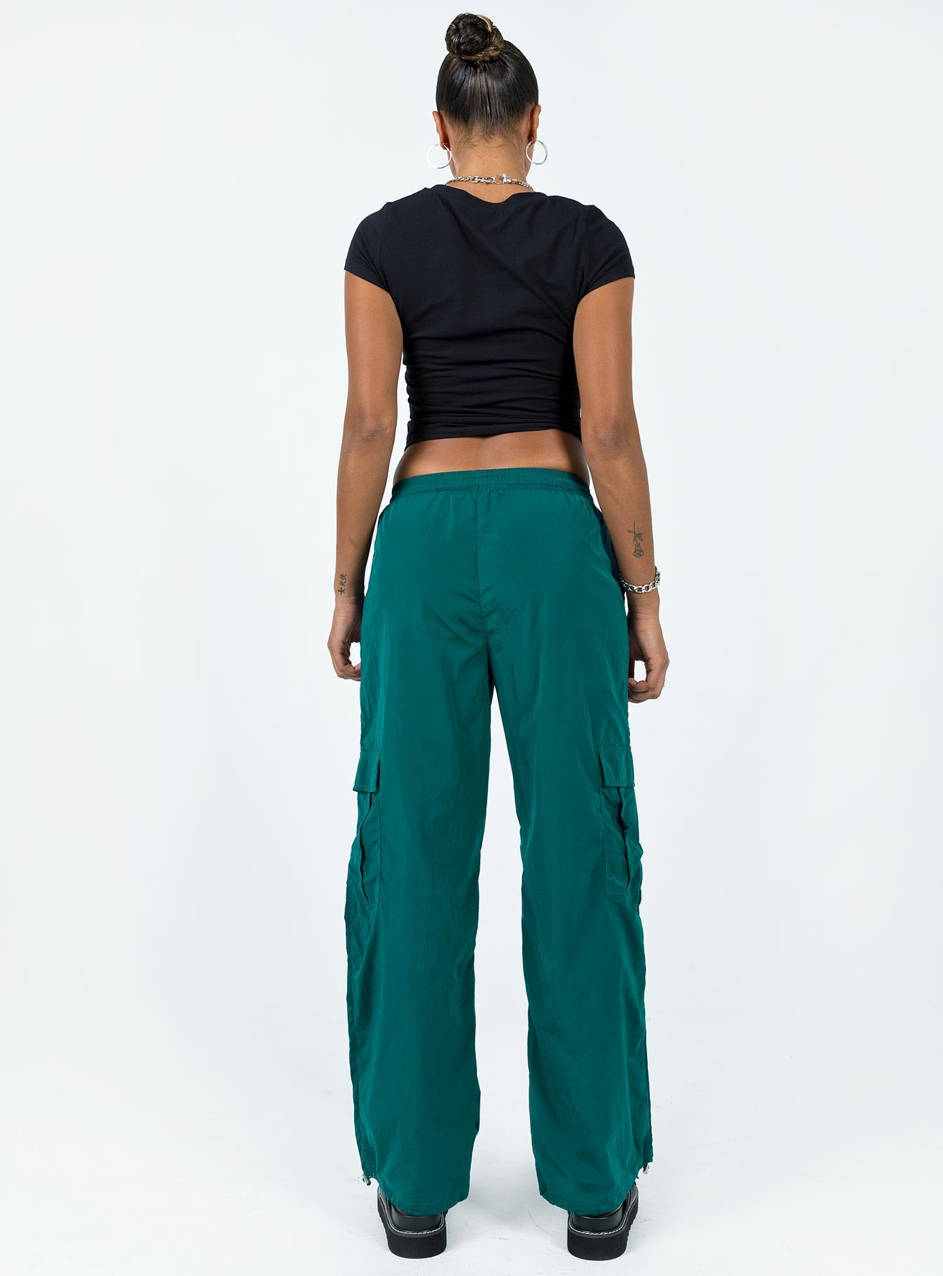 Gama Parachute Pants Teal - Image 4