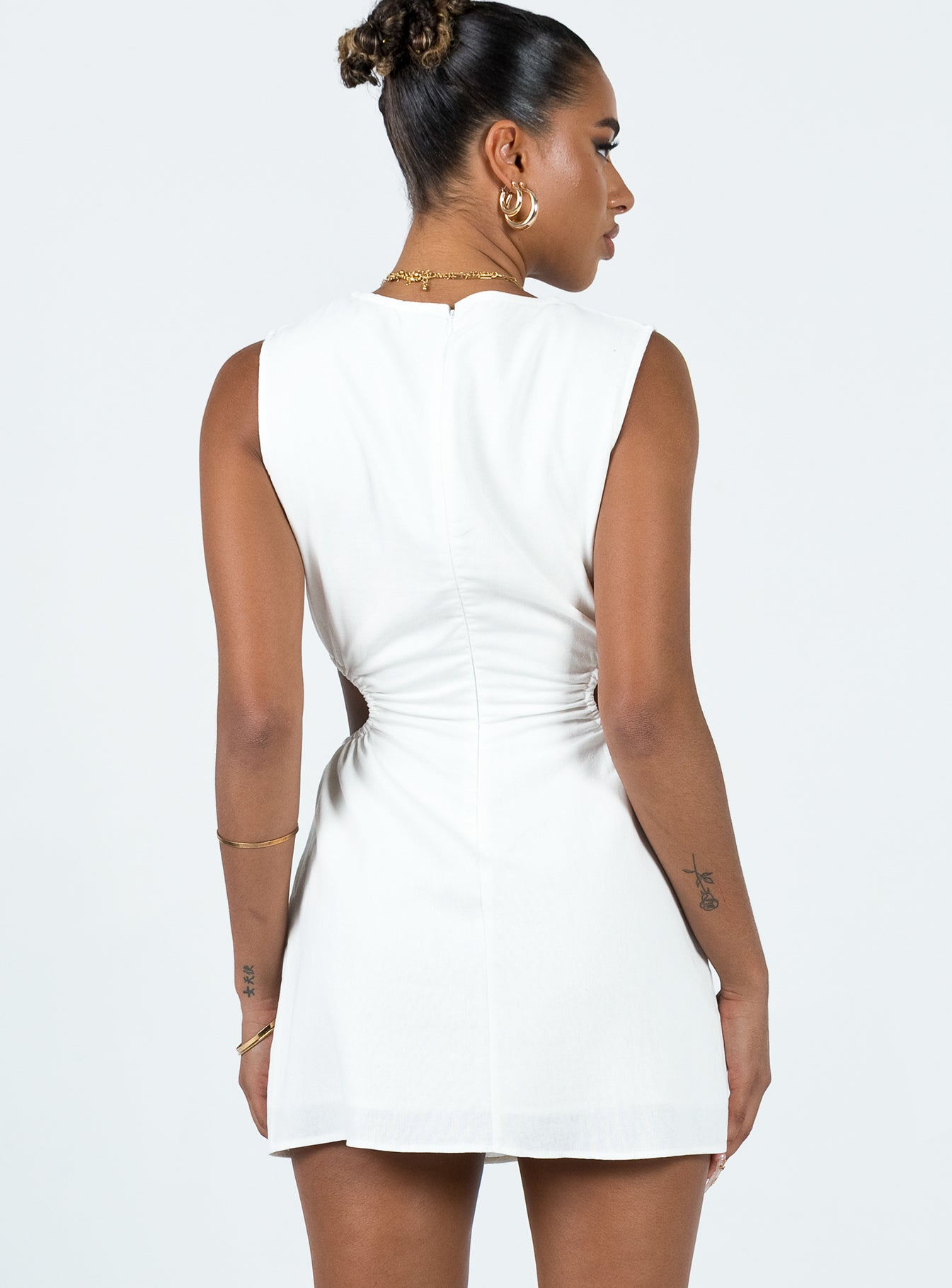 Mayzie Mini Dress White - Image 5