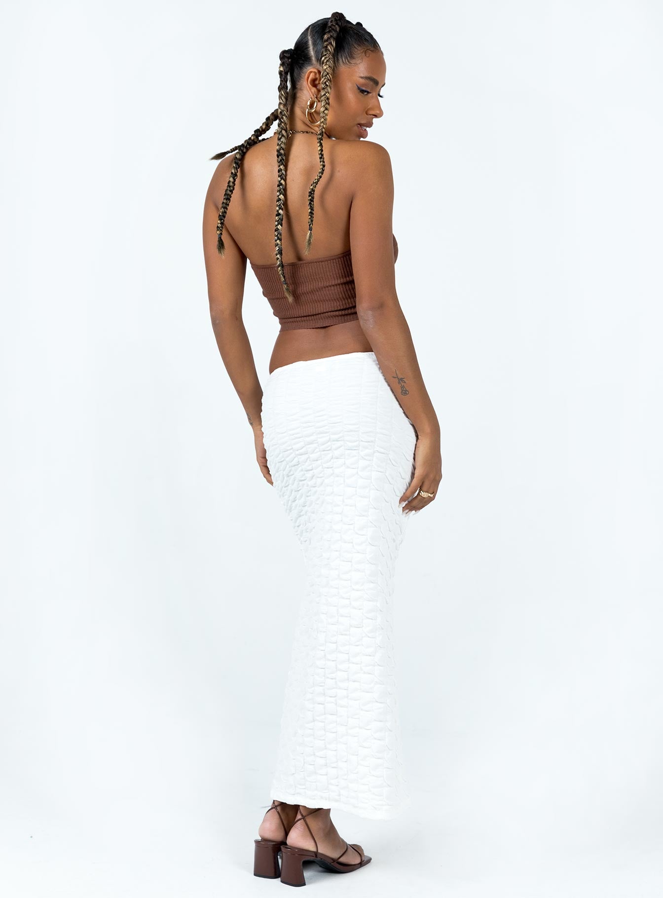 Corine Maxi Skirt White - Image 5