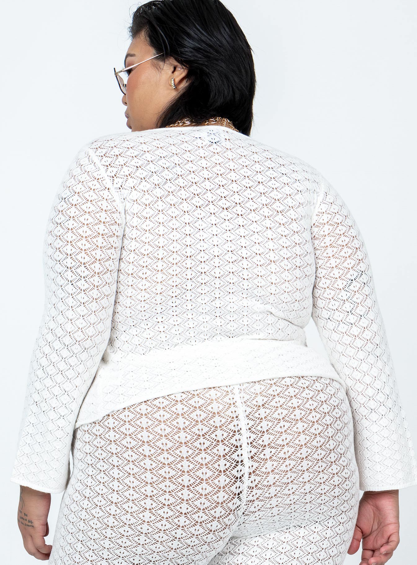 Wild & Free Crochet Top White Curve - Image 5