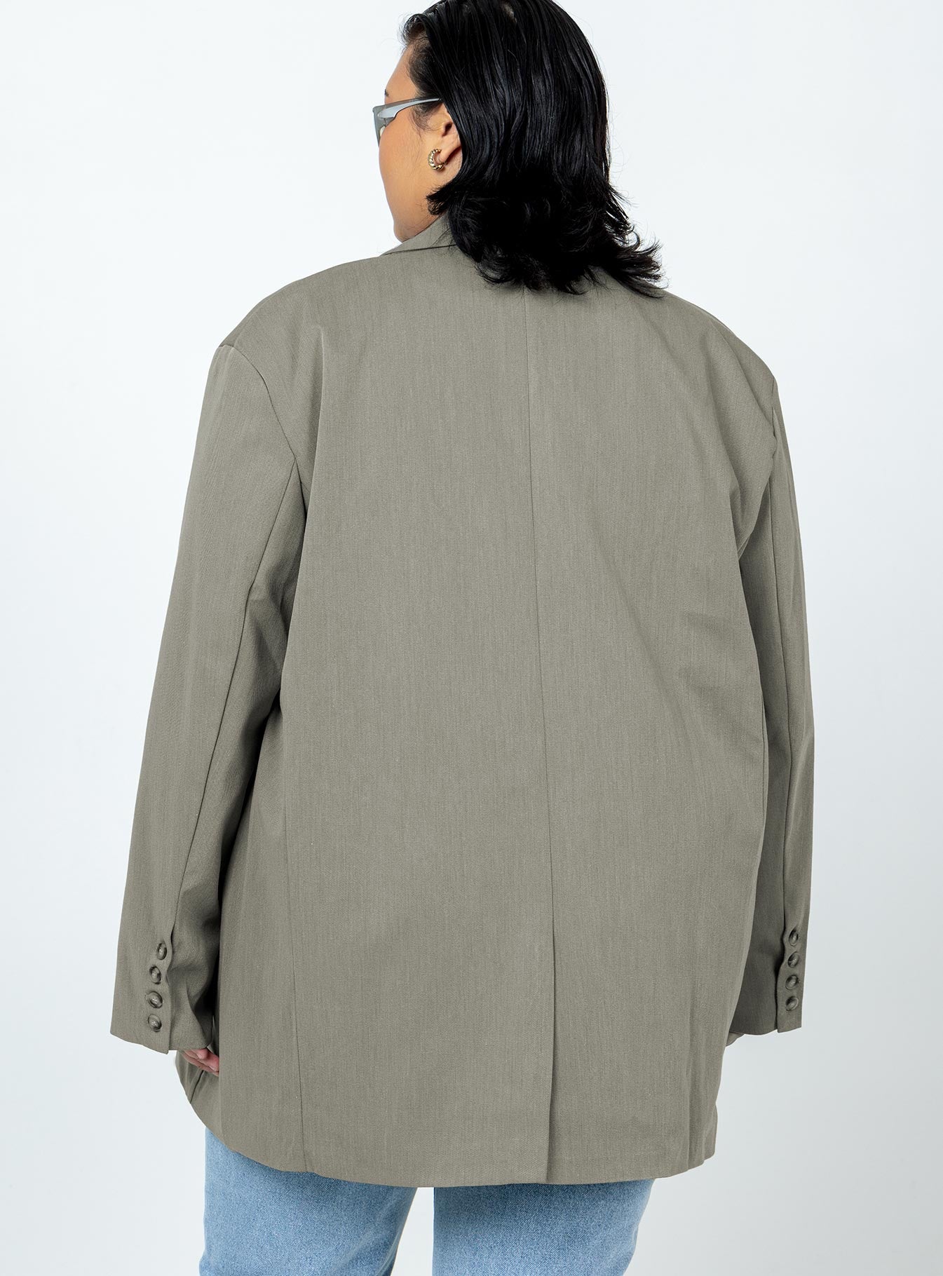 Codi Oversized Blazer Grey Curve - Image 5