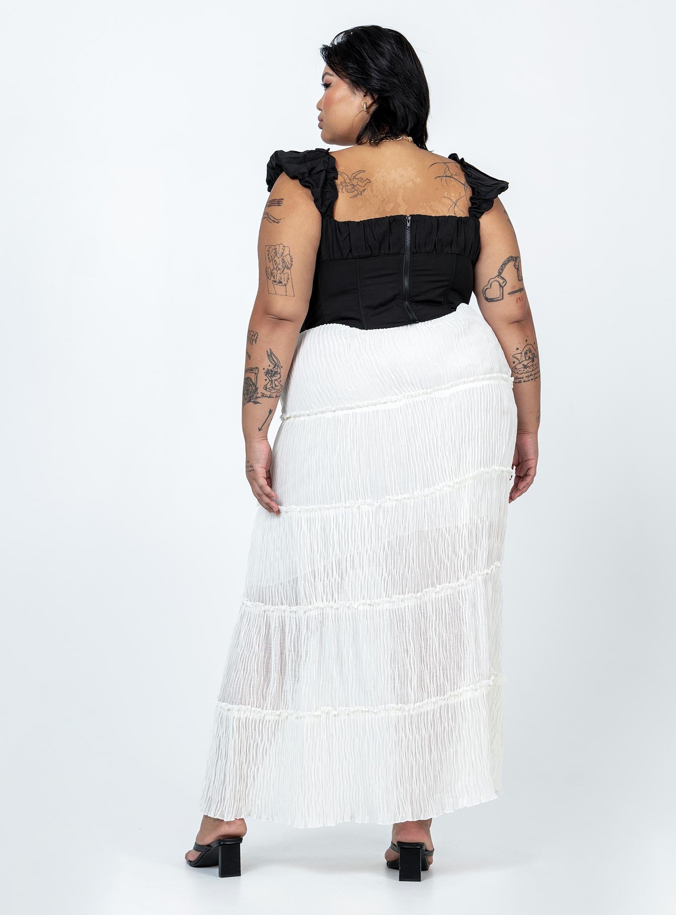Sun Down Mid Rise Maxi Skirt Curve White - Image 5