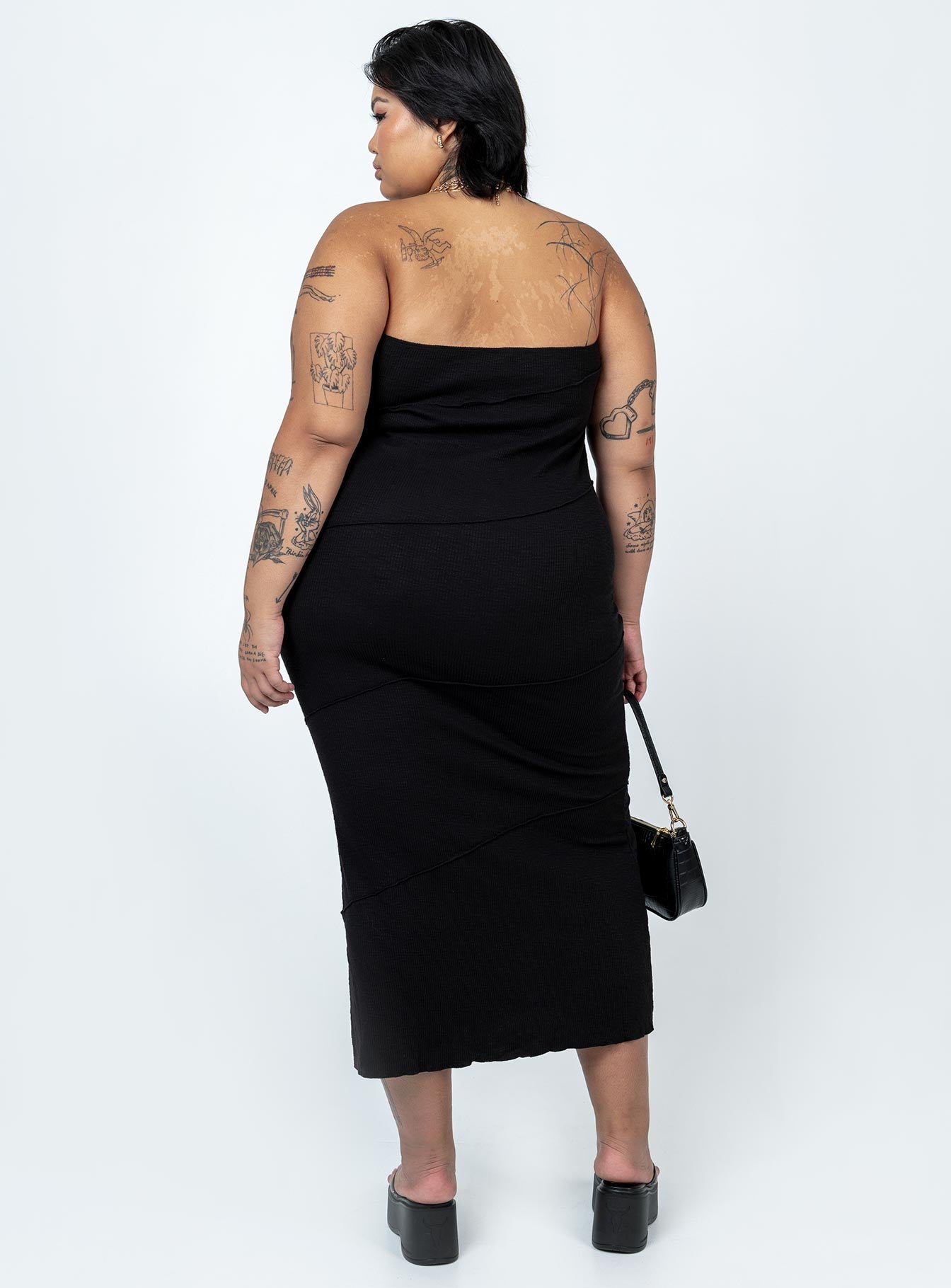 Oscar Midi Dress Black Curve - Image 5