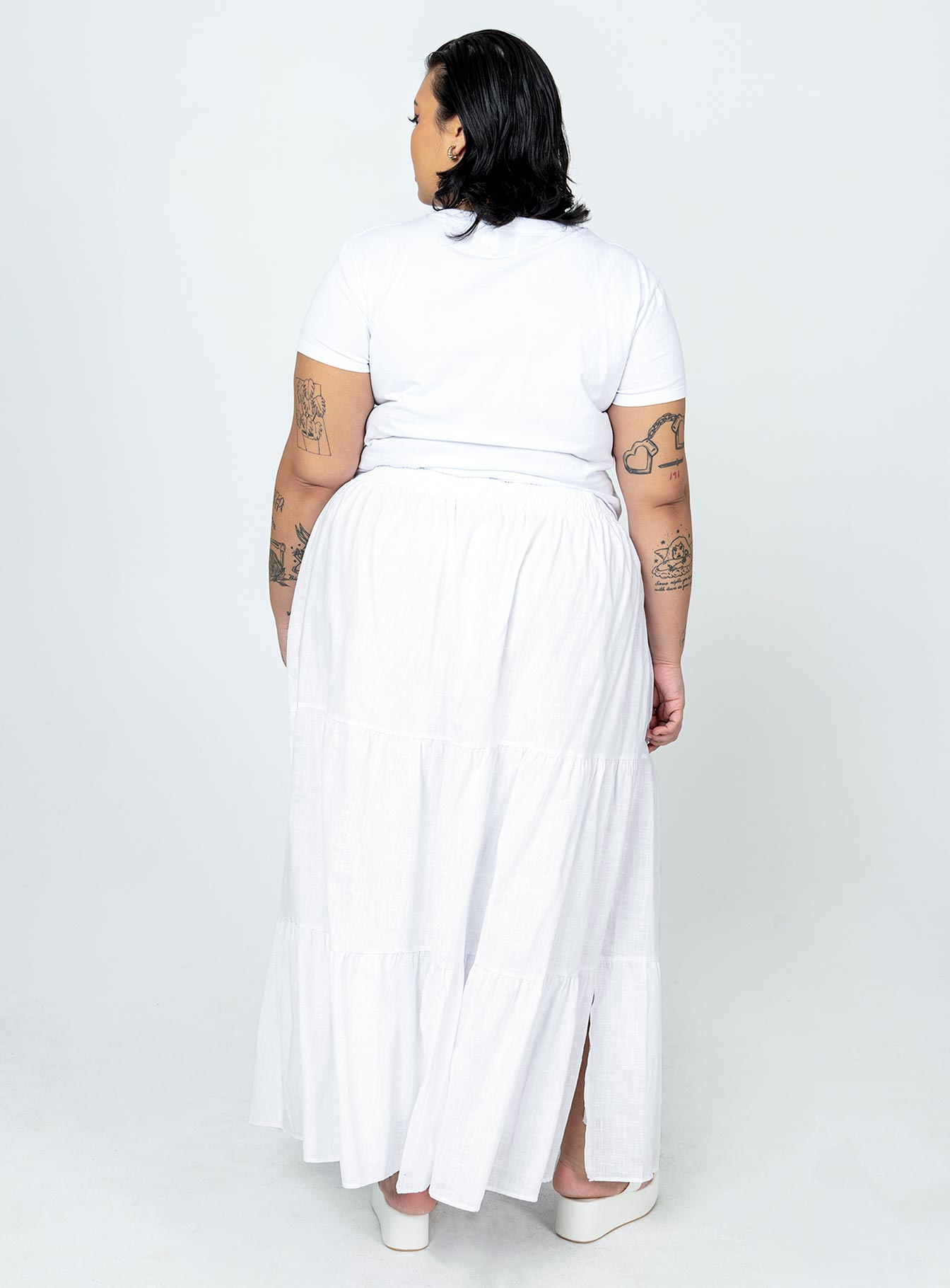 Korban Maxi Skirt White Curve - Image 5