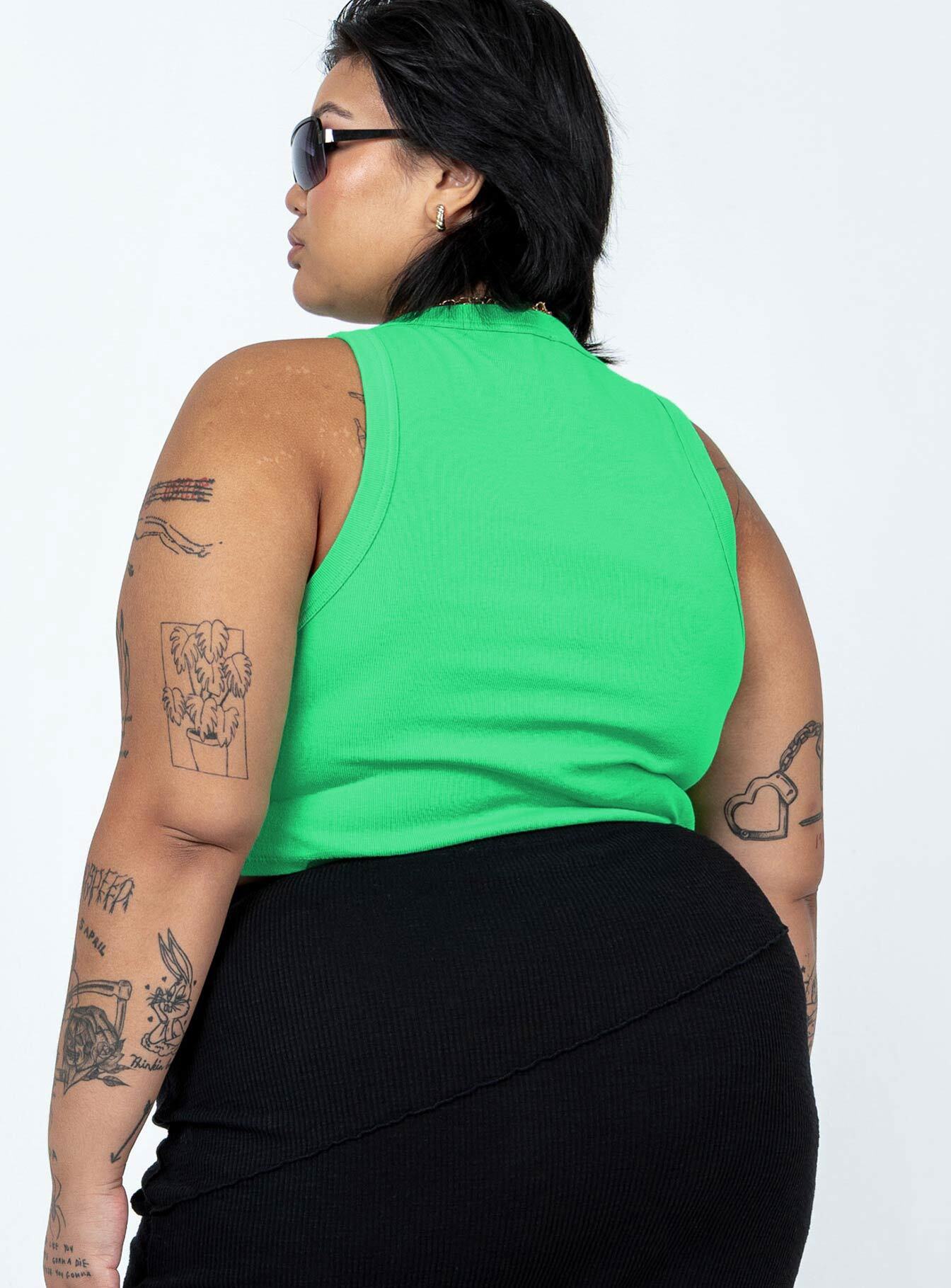 Classic Tank Top Green Curve - Image 5