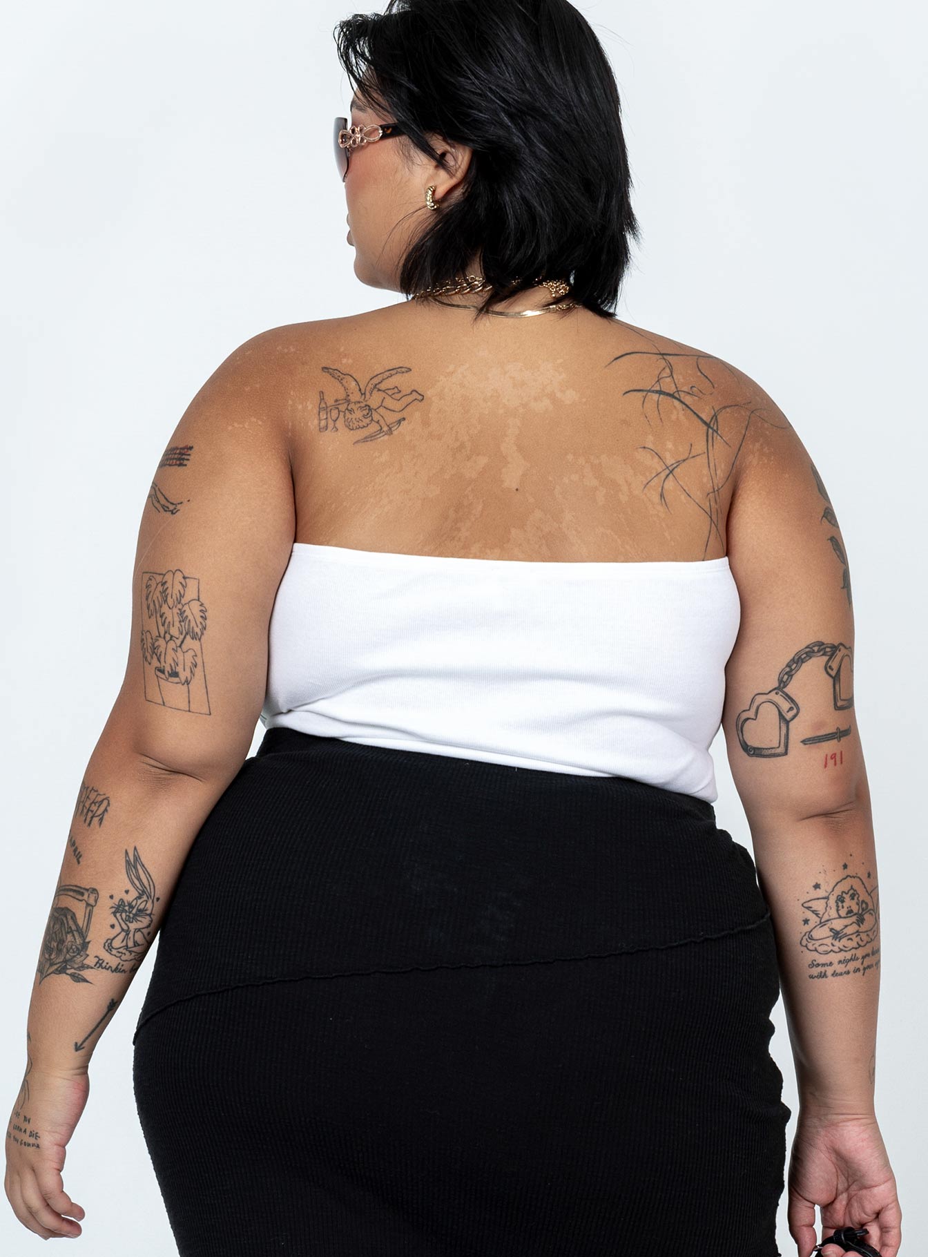 Aston Strapless Bodysuit White Curve - Image 5