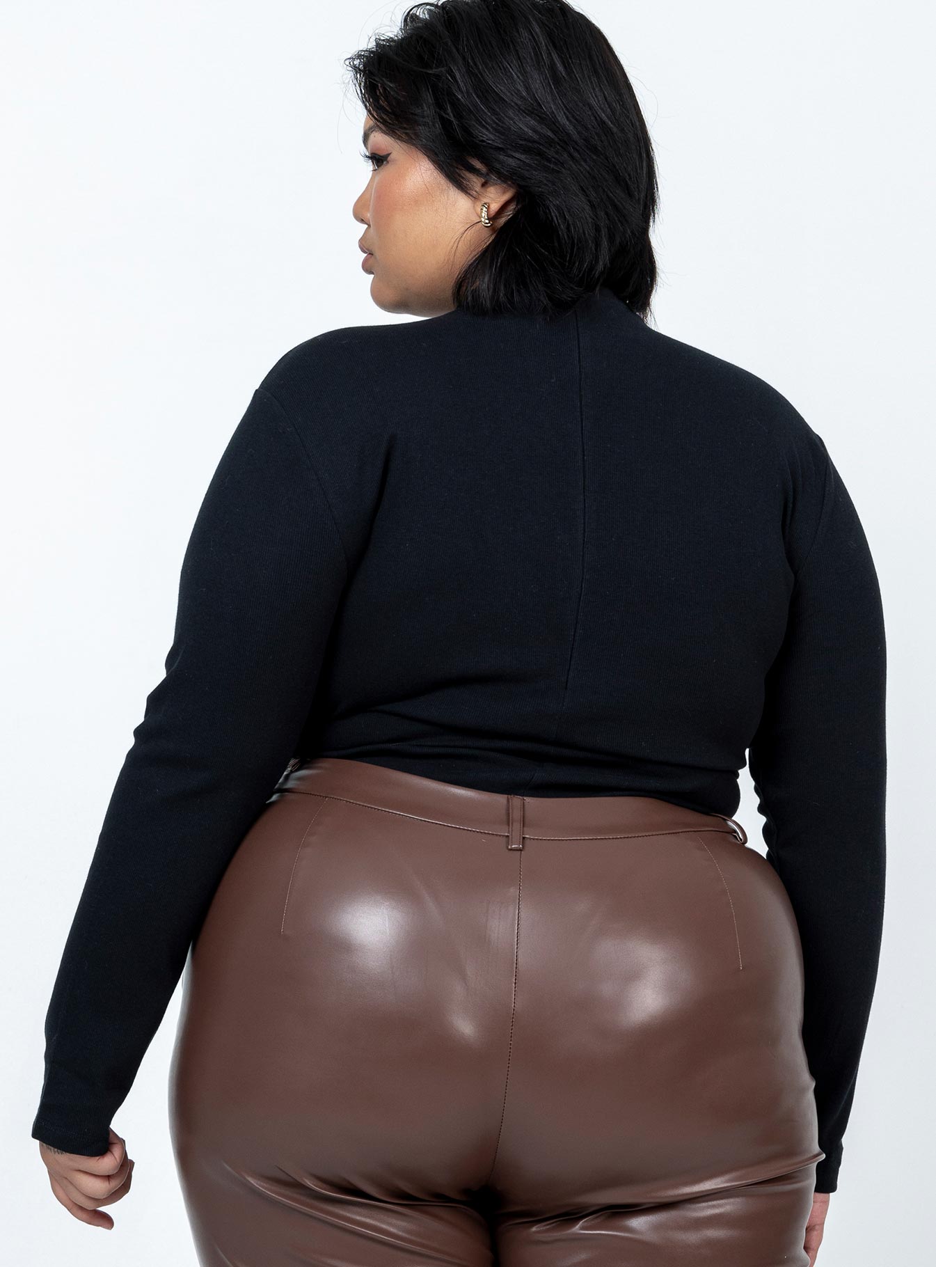 Maleny Long Sleeve Bodysuit Black Curve - Image 5