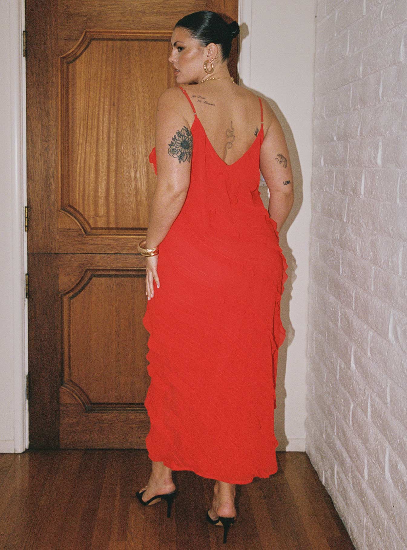 Lars Maxi Dress Red Curve - Image 4