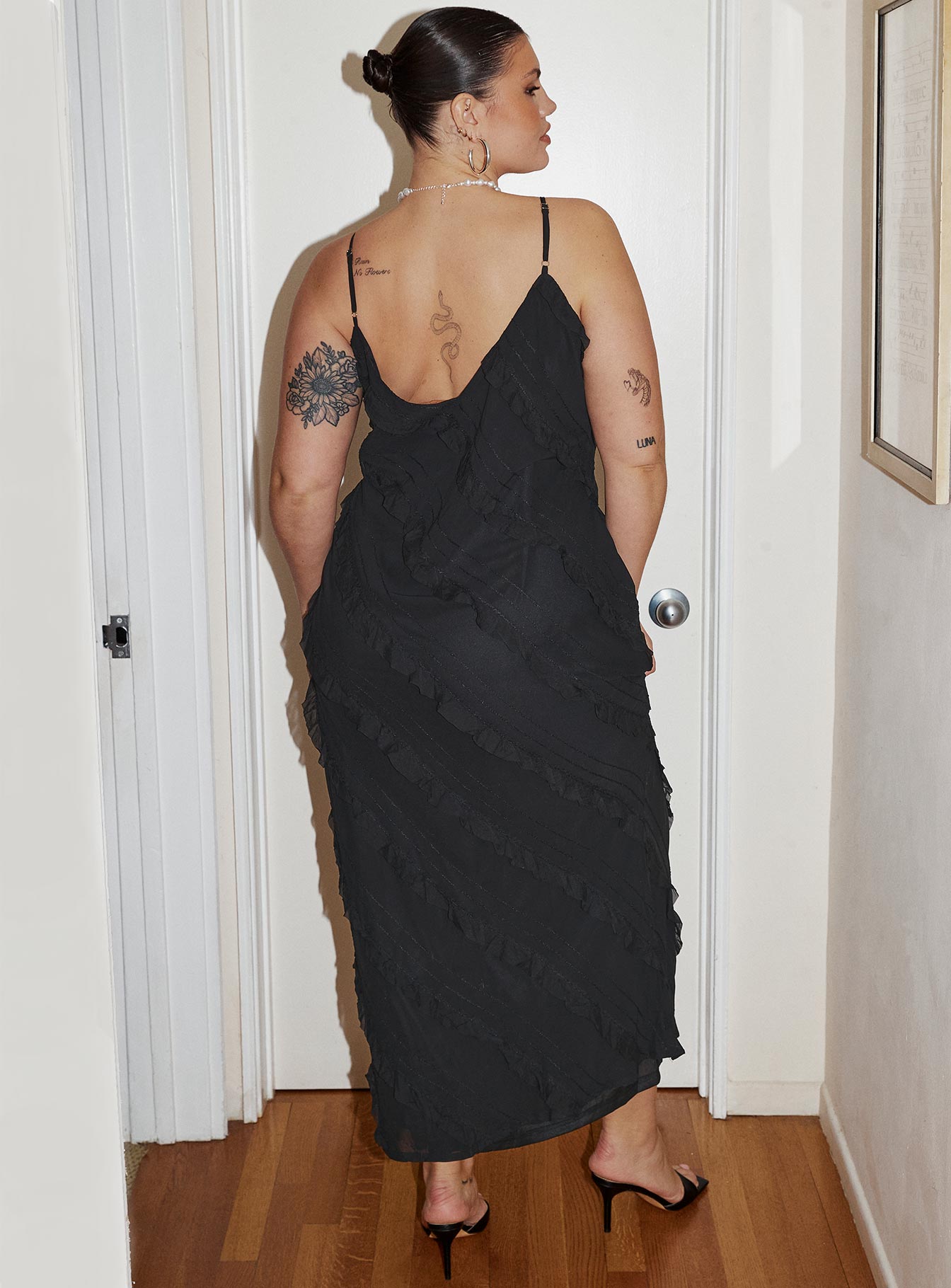 Lars Maxi Dress Black Curve - Image 4