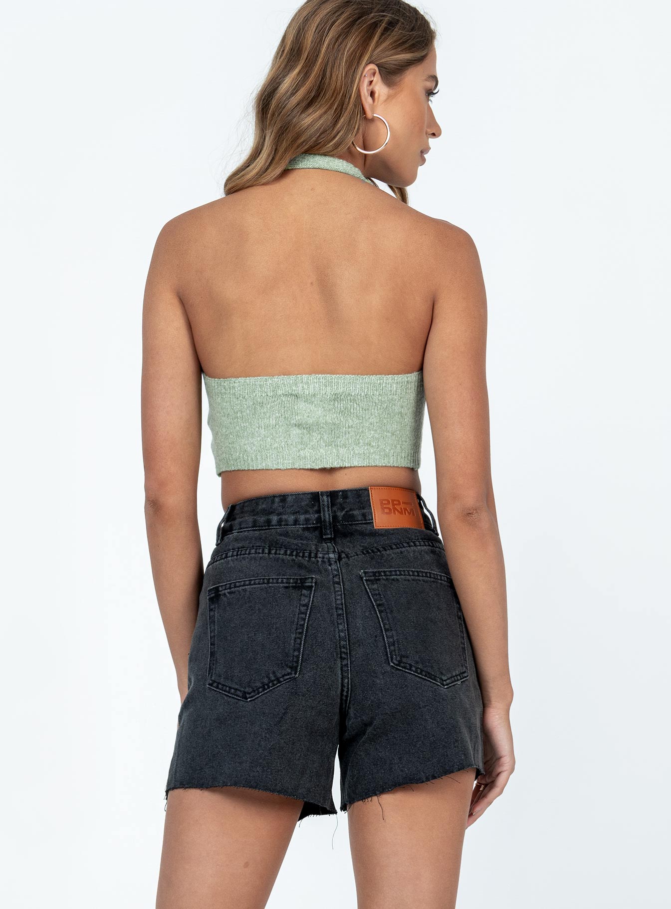 Brittany Denim Shorts Black - Image 5