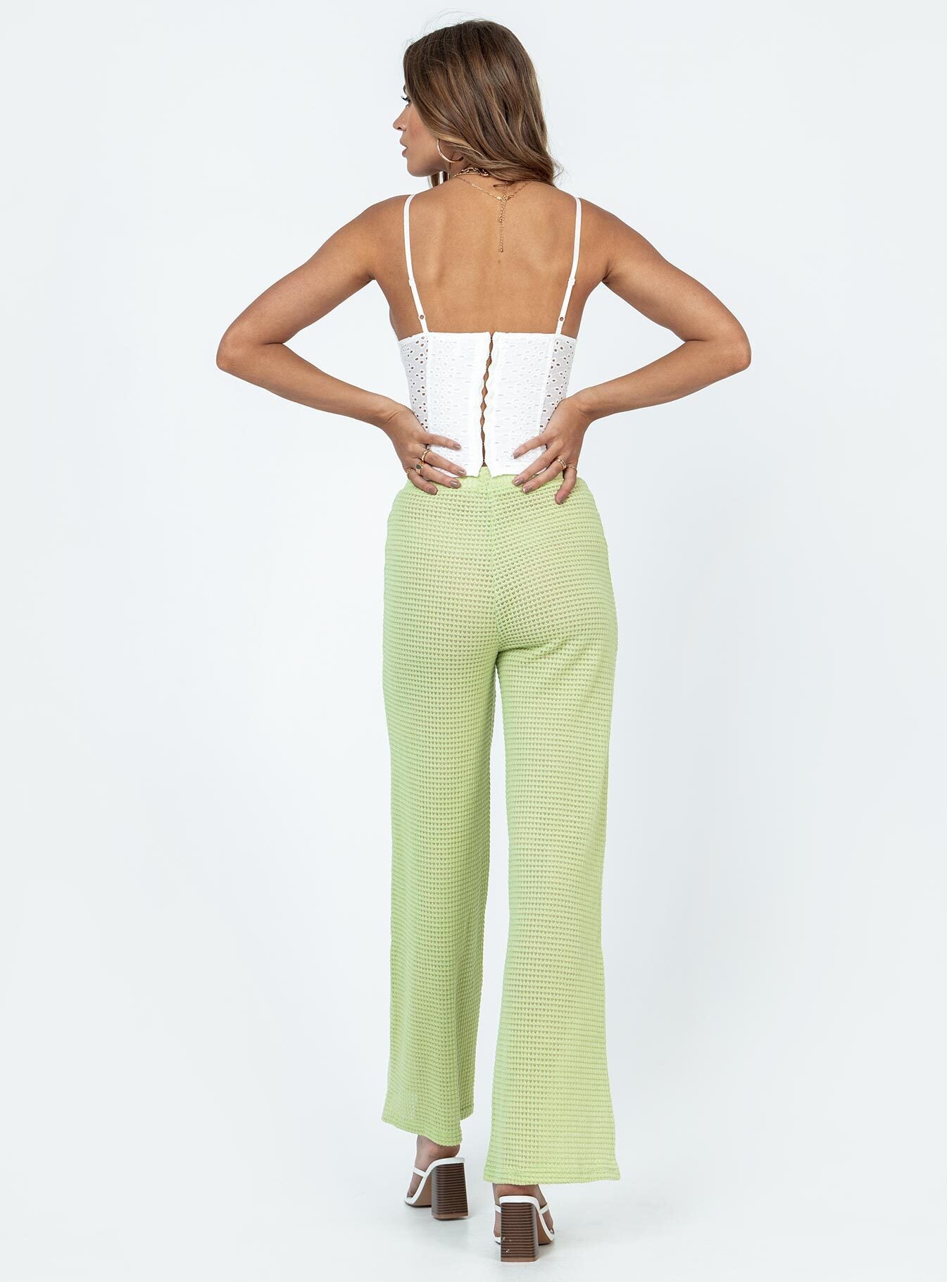 Santa Monica Knit Pants Green - Image 5