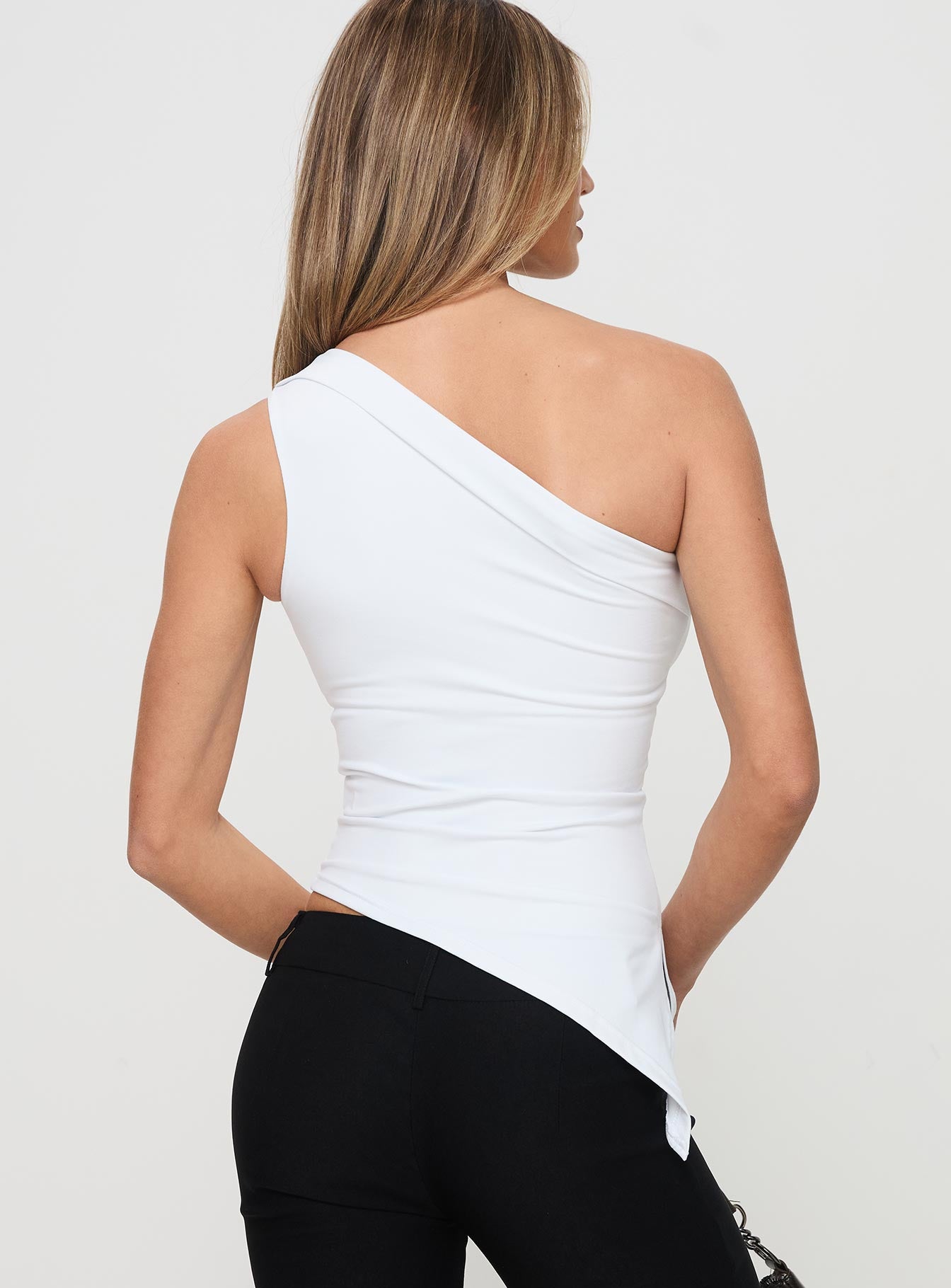 Lunah One Shoulder Top White - Image 5