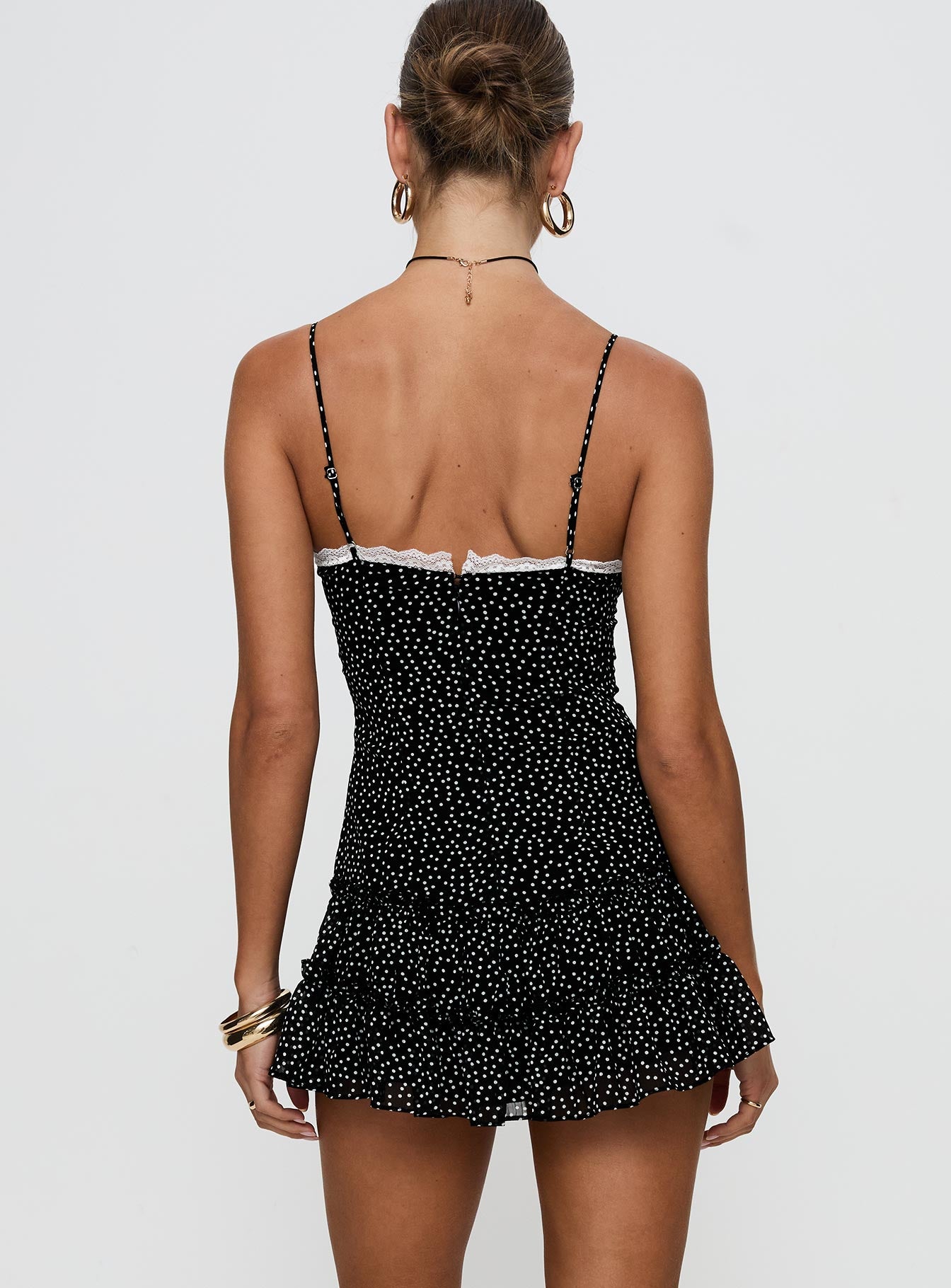 Yves Mini Dress Onyx Polka - Image 5