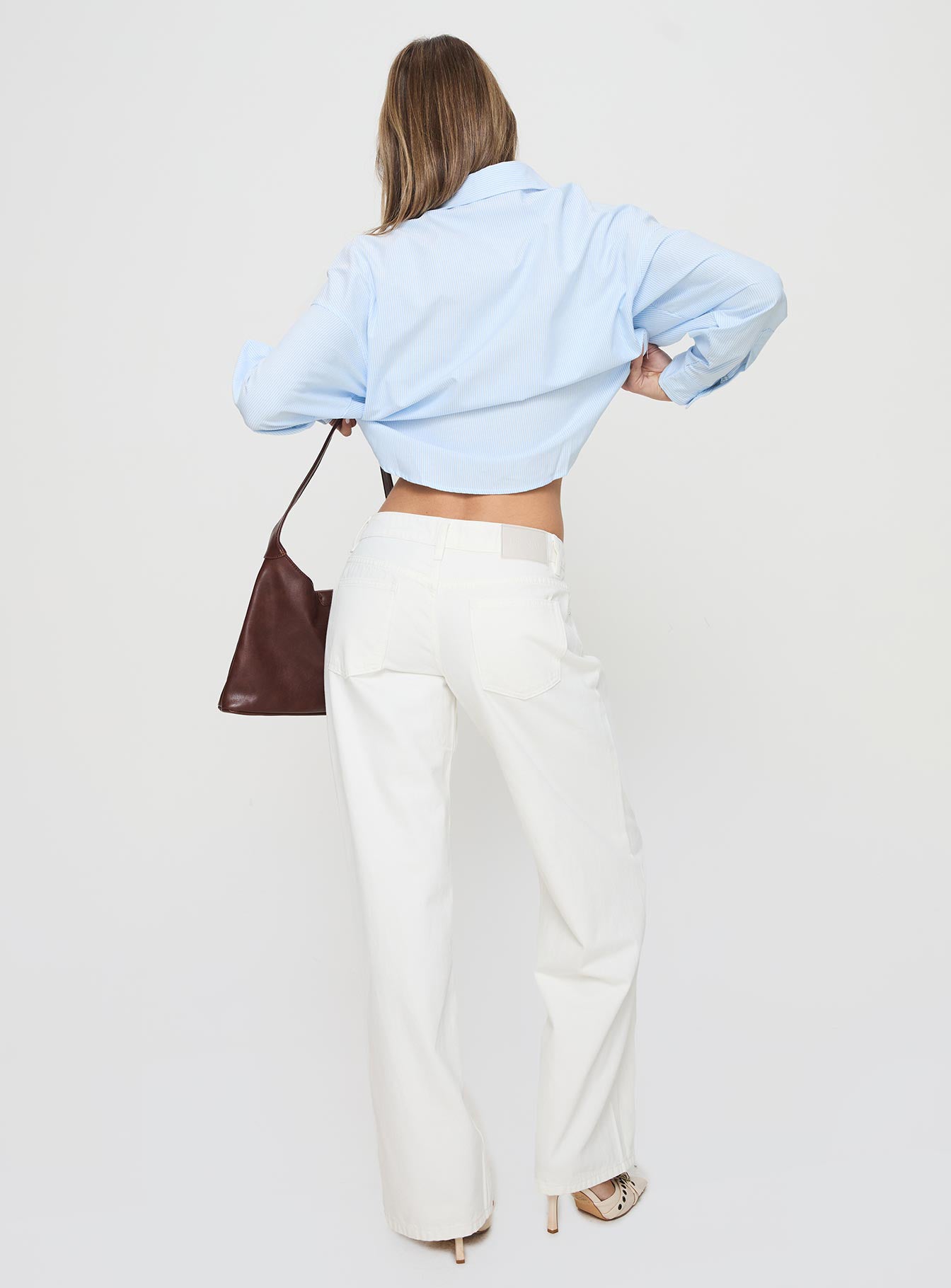 Ellanor Low Rise Straight Leg Jeans White - Image 5