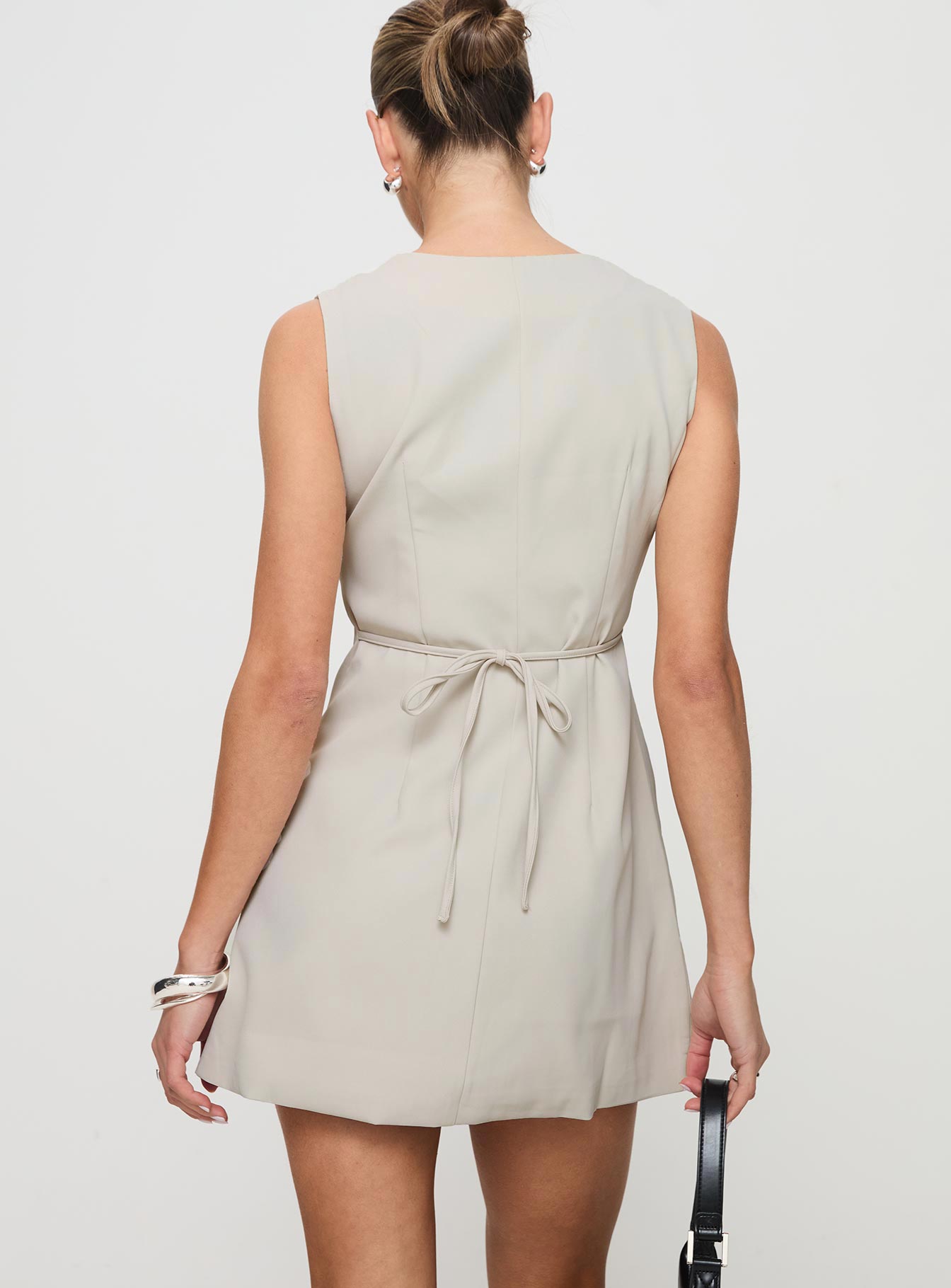 Katja Mini Dress Oyster - Image 5