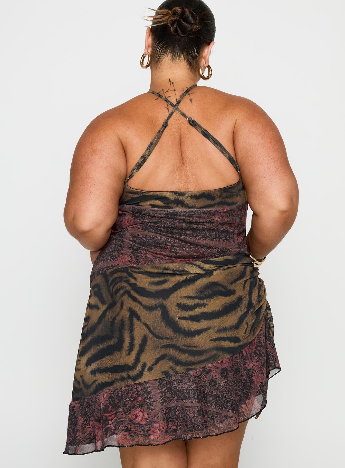 Syrefena Halter Mini Dress Multi Curve - Image 5