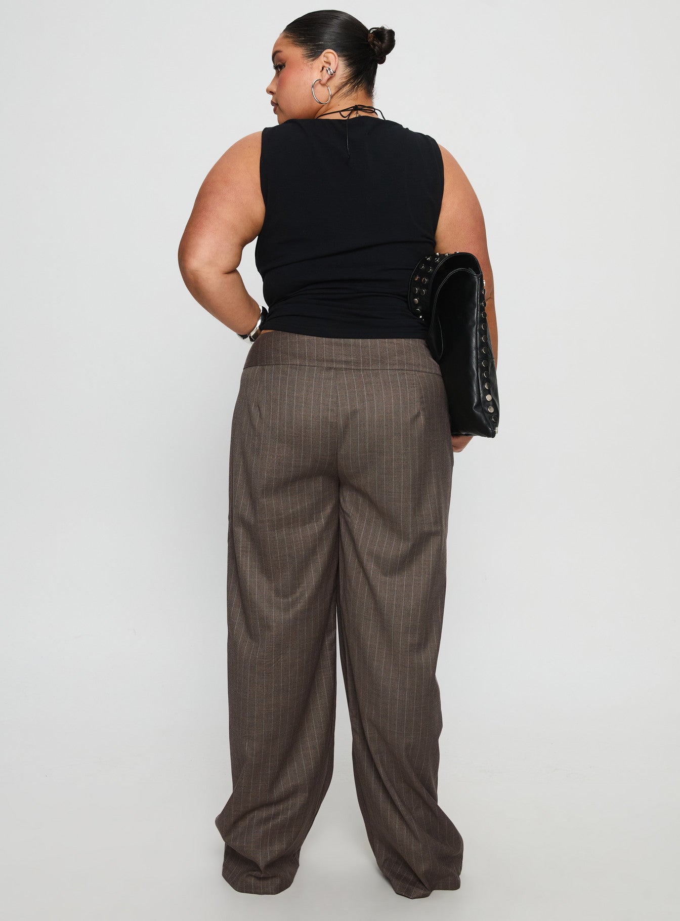 Briellea Thick Waistband Pant Pinstripe Curve - Image 5