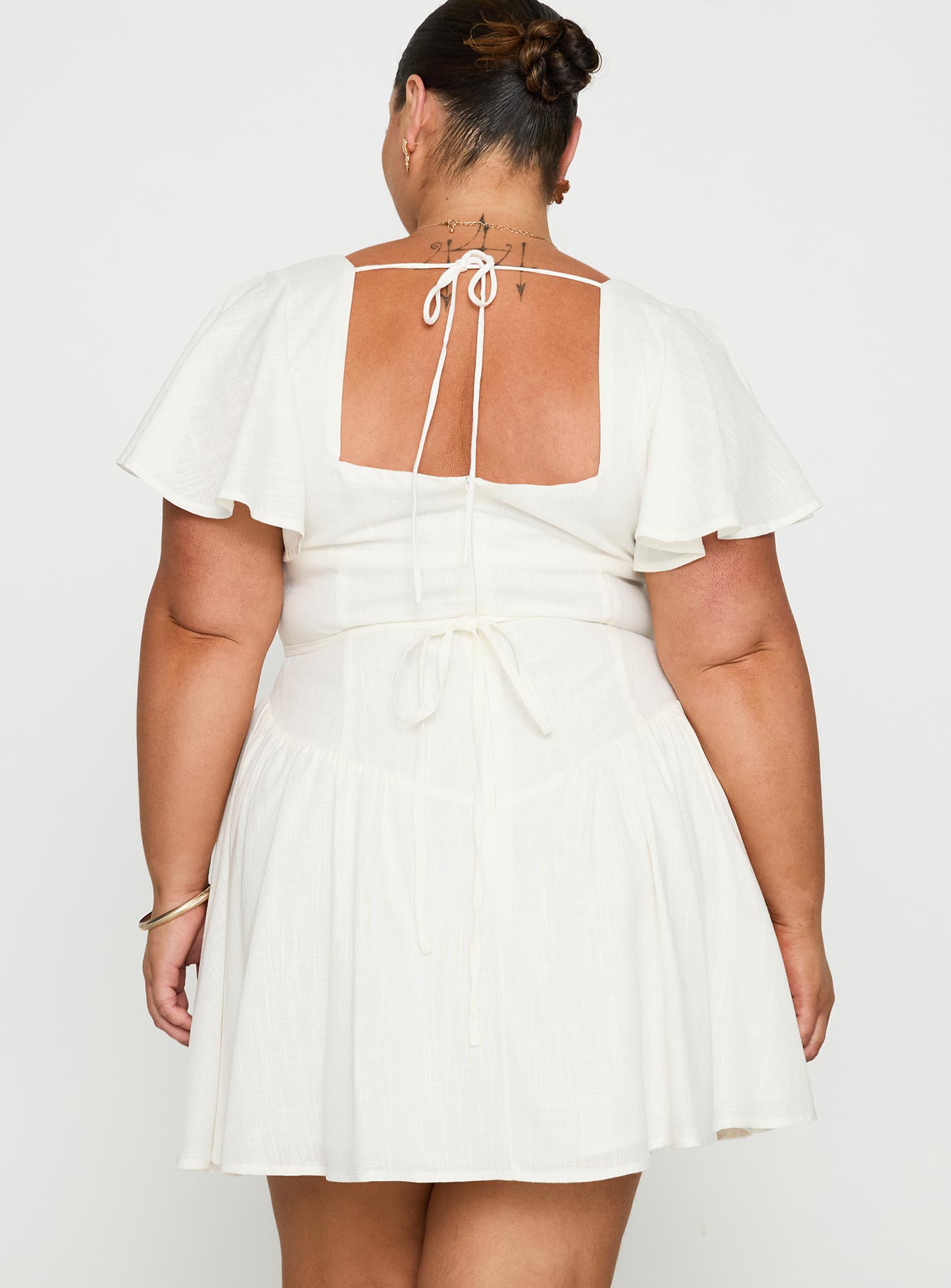 Forever More Mini Dress White Curve - Image 5