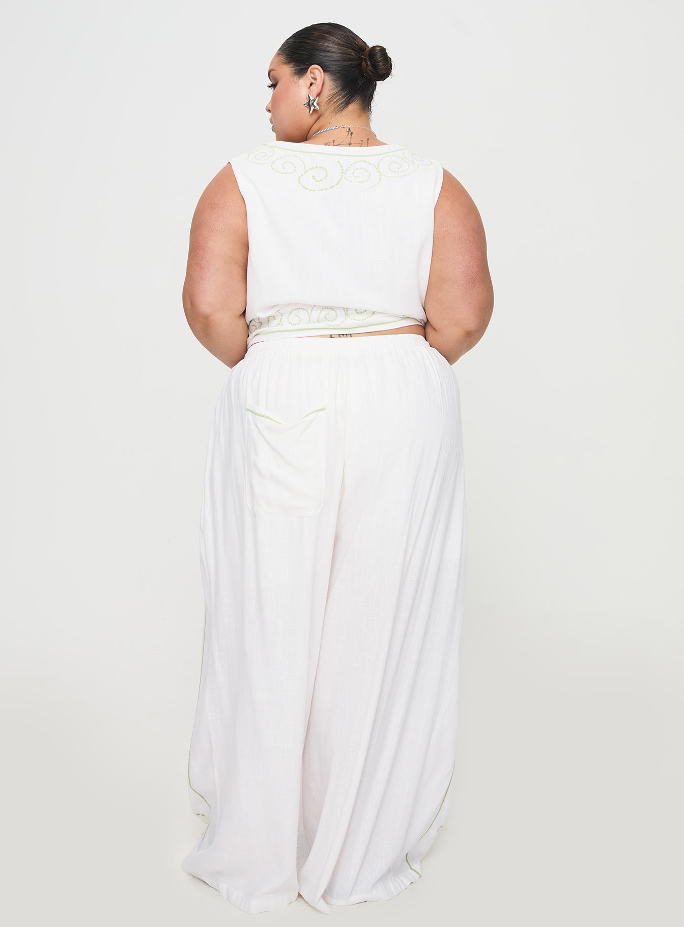 Kindred Pants White / Green Curve - Image 5