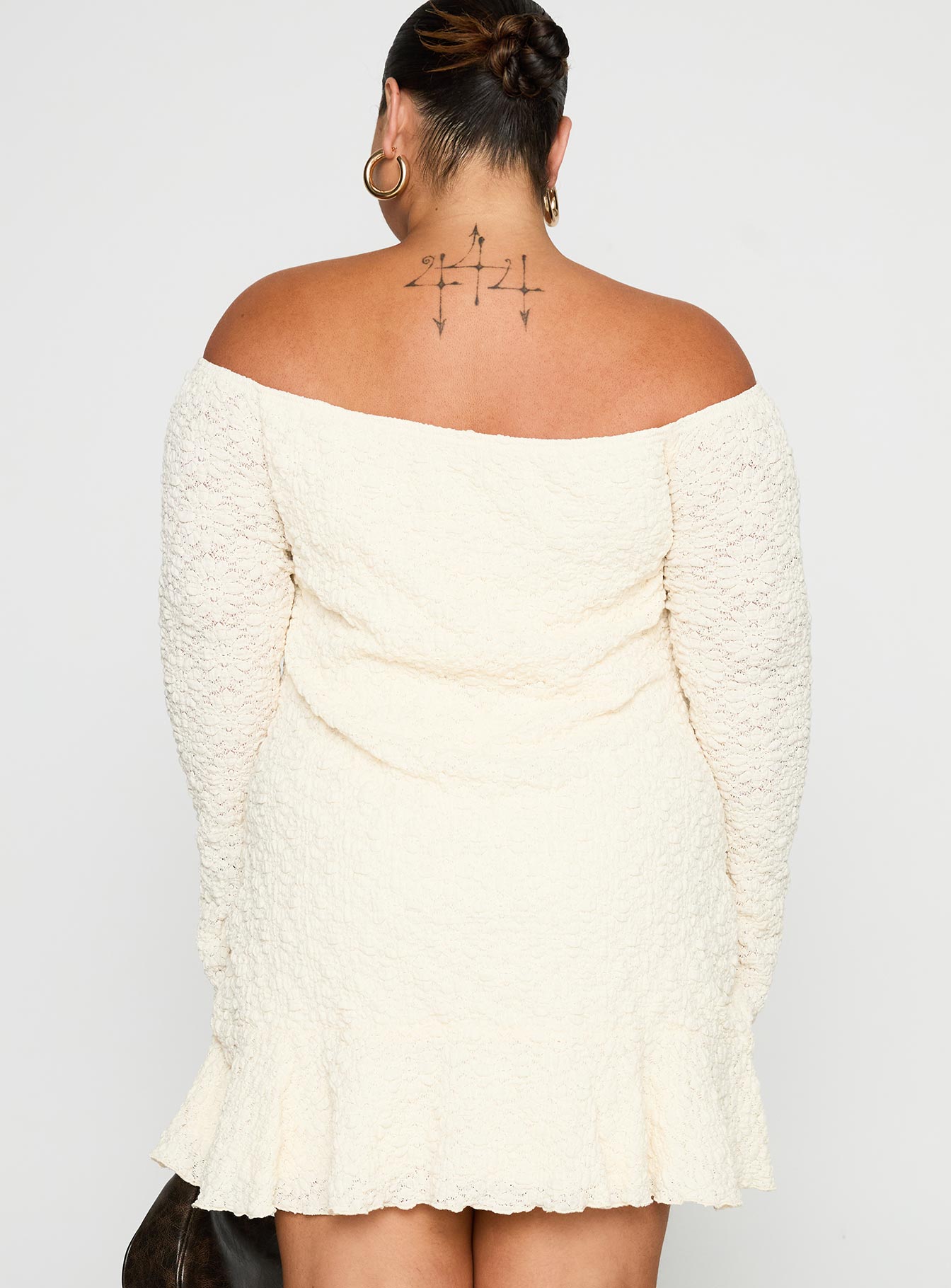 Vancesca Strapless Mini Dress Cream Curve - Image 5