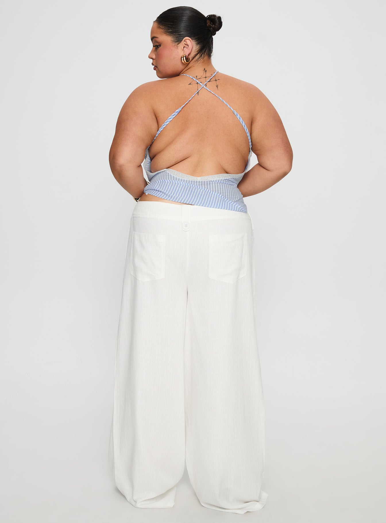 Pedra Wide Leg Pant White Curve - Image 5