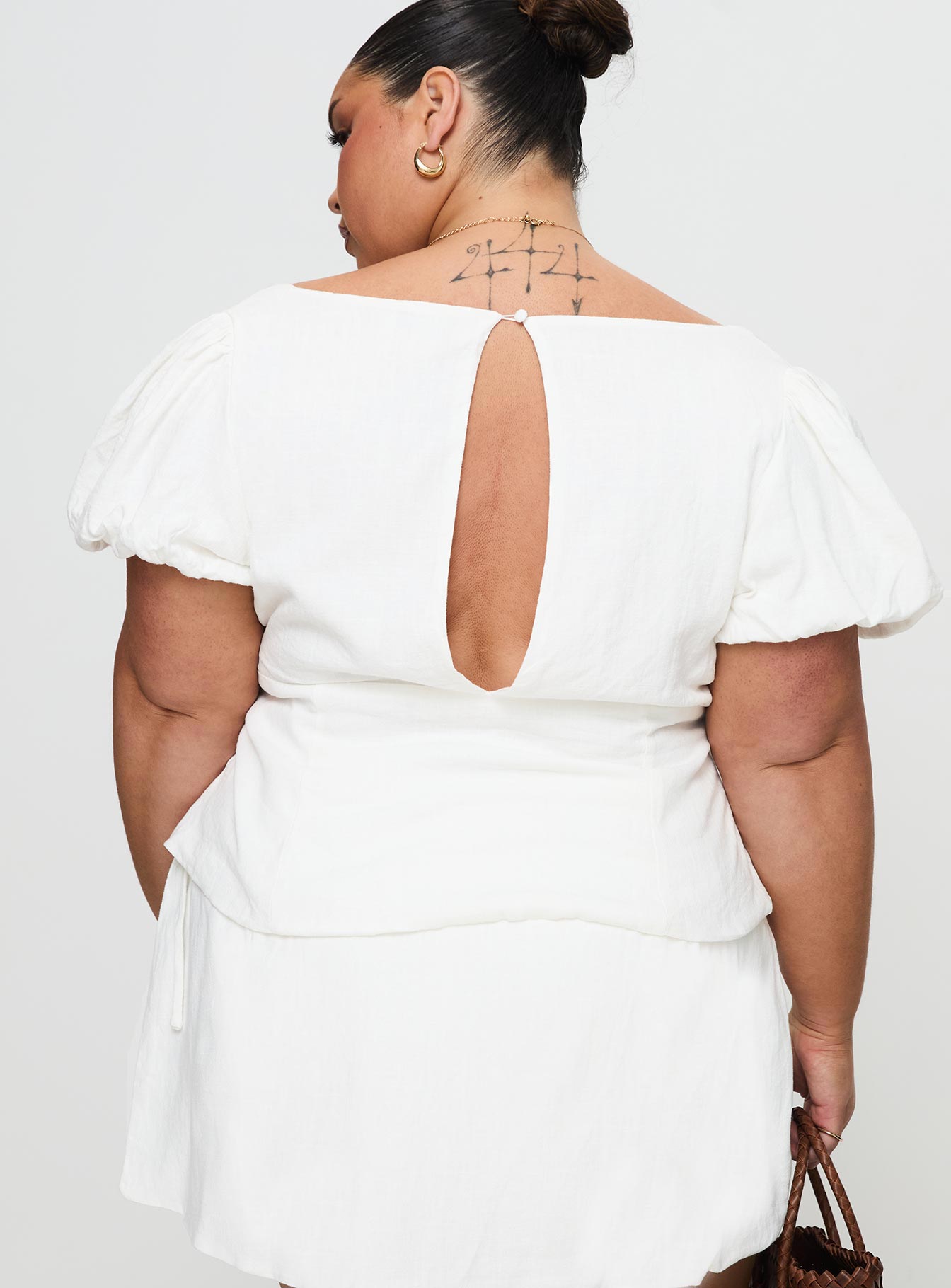 Wilhelmina Blouse Top White Curve - Image 5