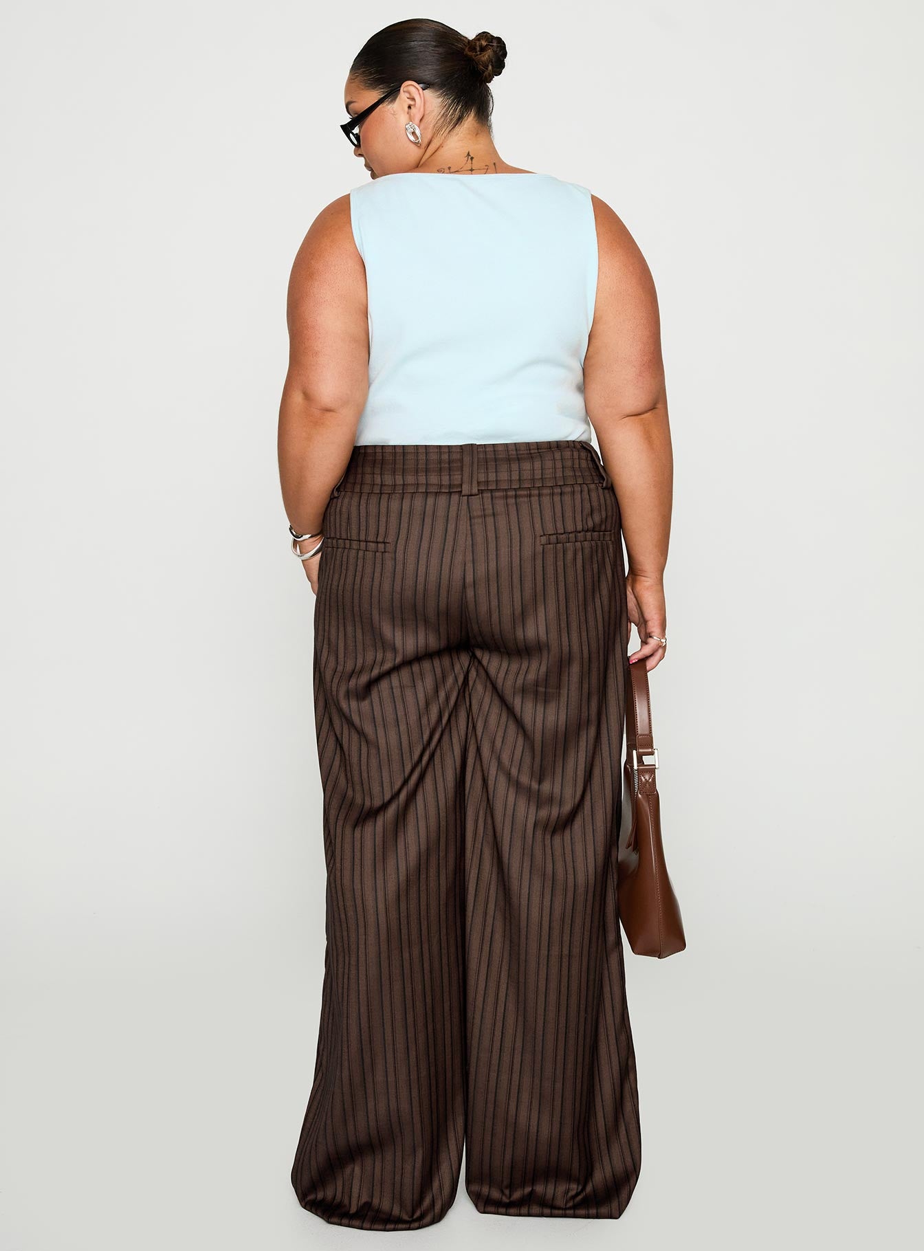Cedars Low Rise Pant Brown Stripe Curve - Image 5