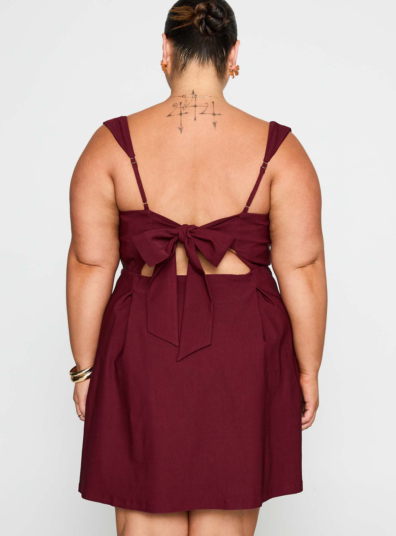 Xanthus Mini Dress Red Curve - Image 4