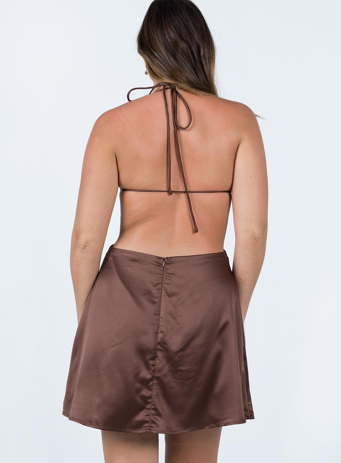 Lexie Mini Dress Brown - Image 4