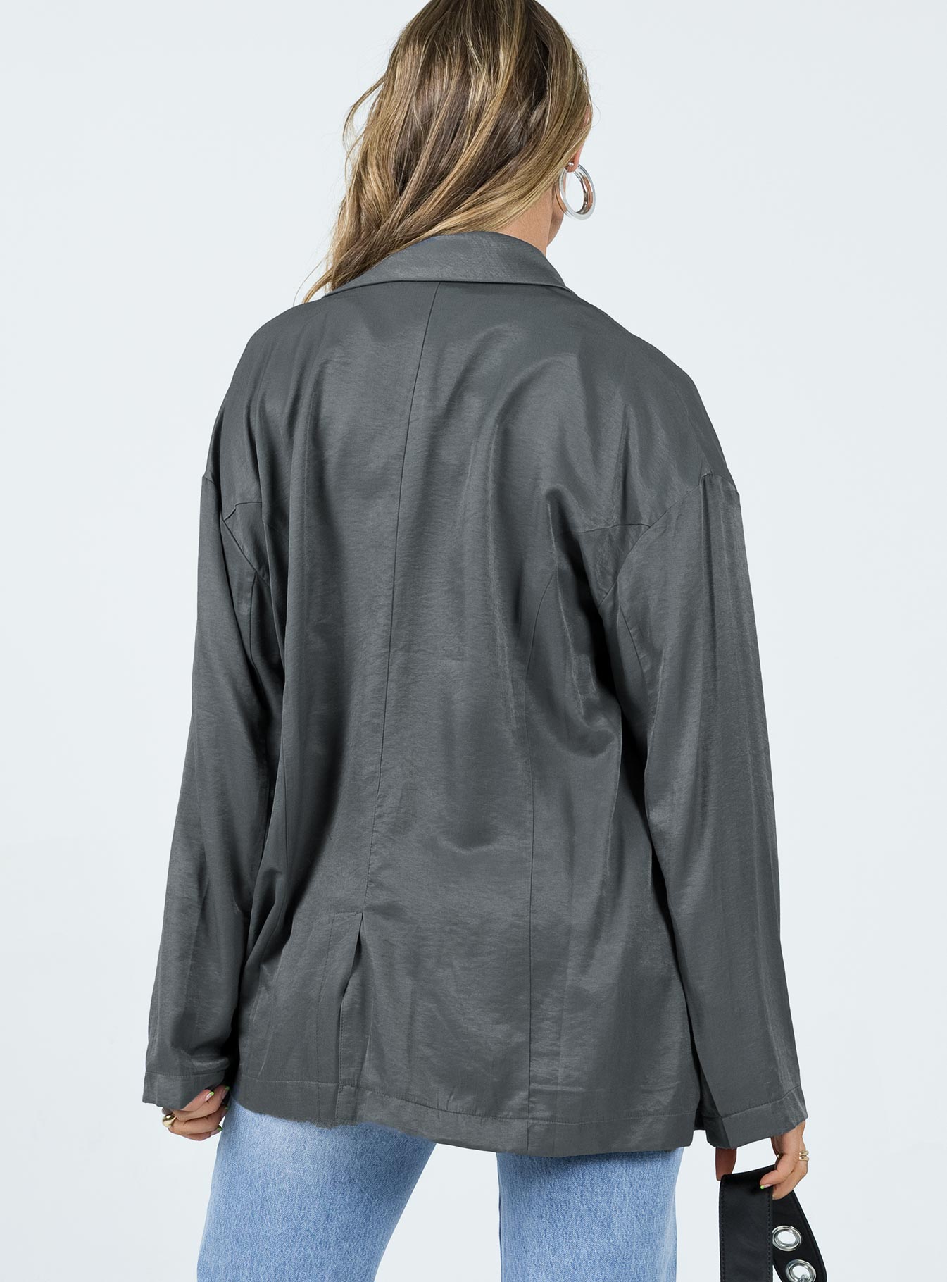 Amber Oversized Blazer Grey - Image 5