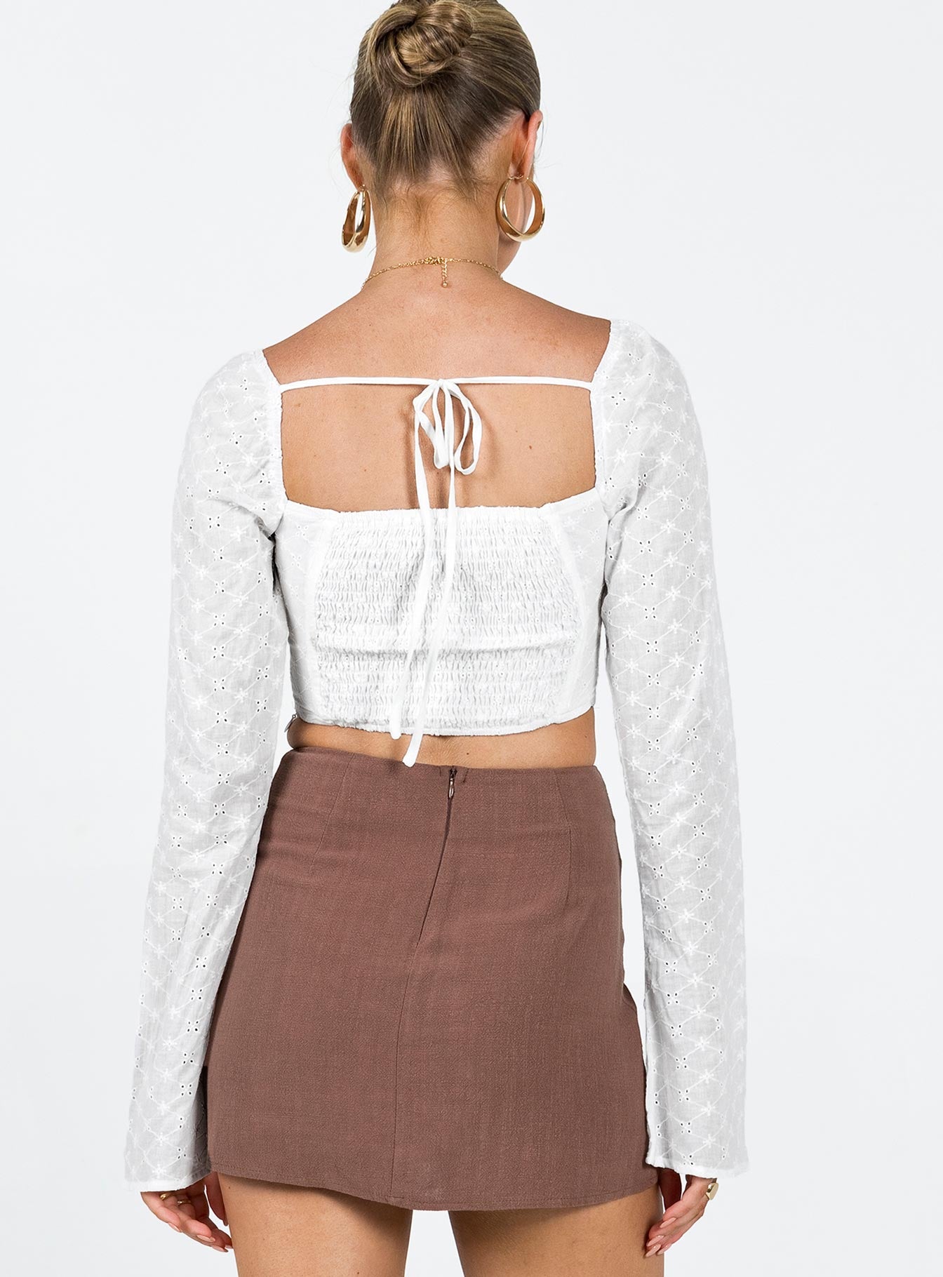 Ludlow Long Sleeve Top Ivory - Image 5